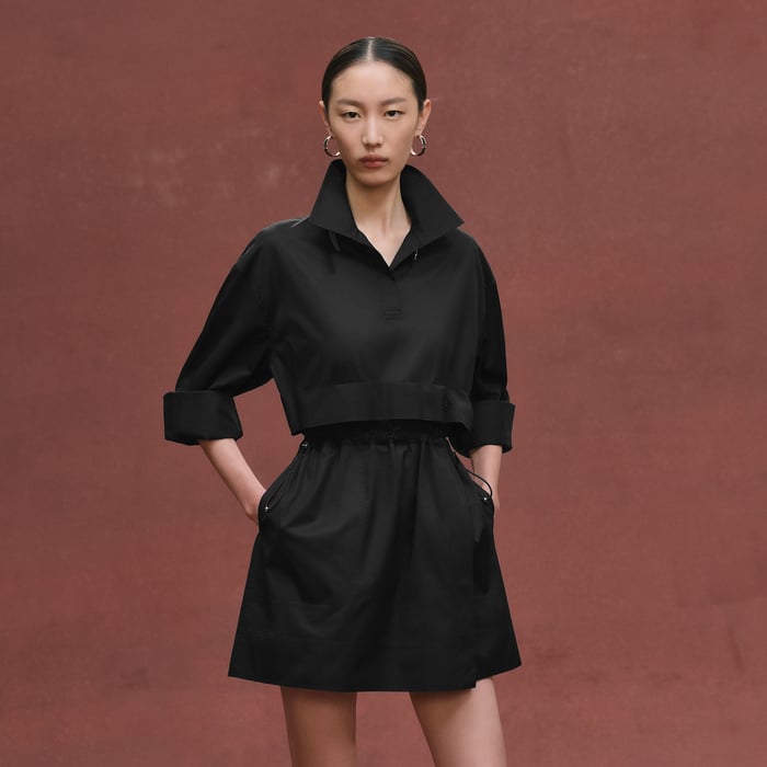 Noir Short Polo Dress