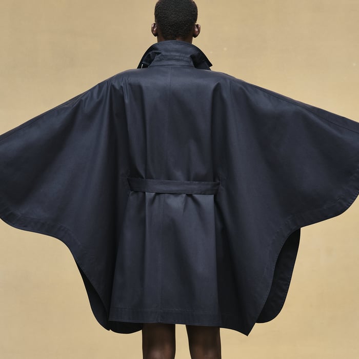 Bleu Noir Cape Coat