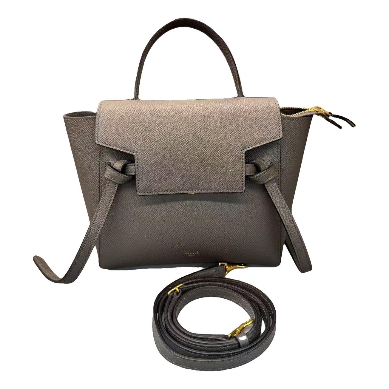 Belt leather handbag