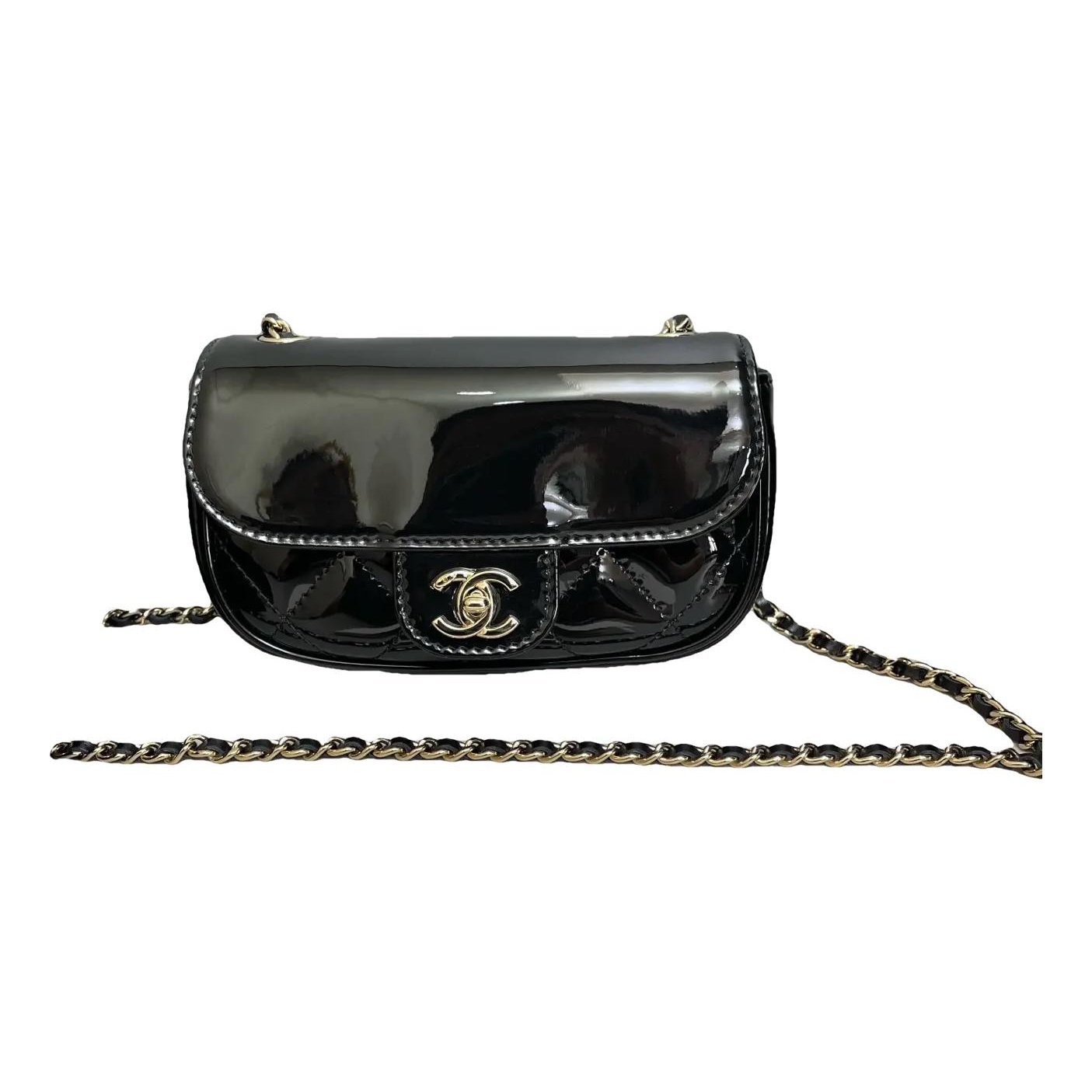 Patent leather handbag