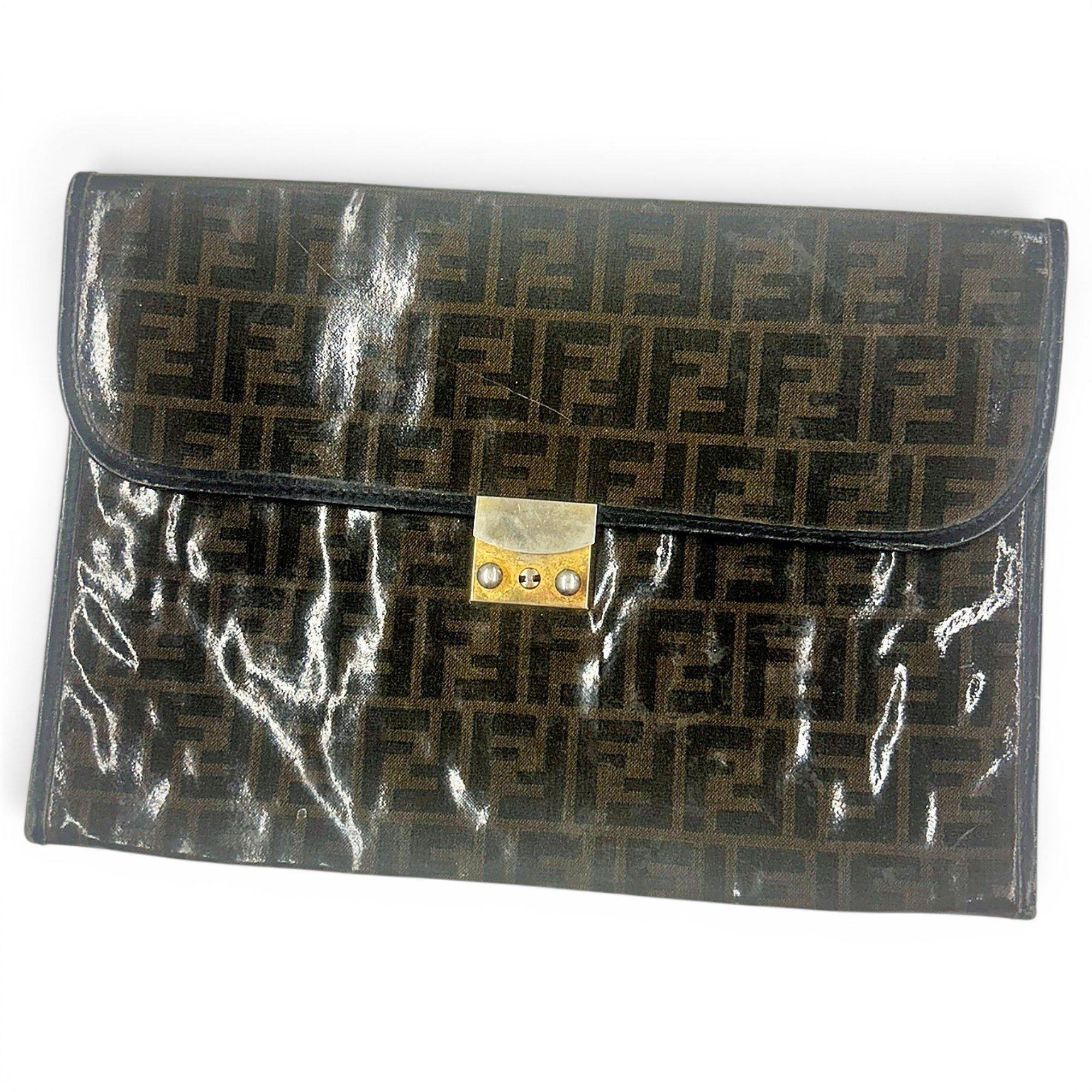 Leather clutch bag