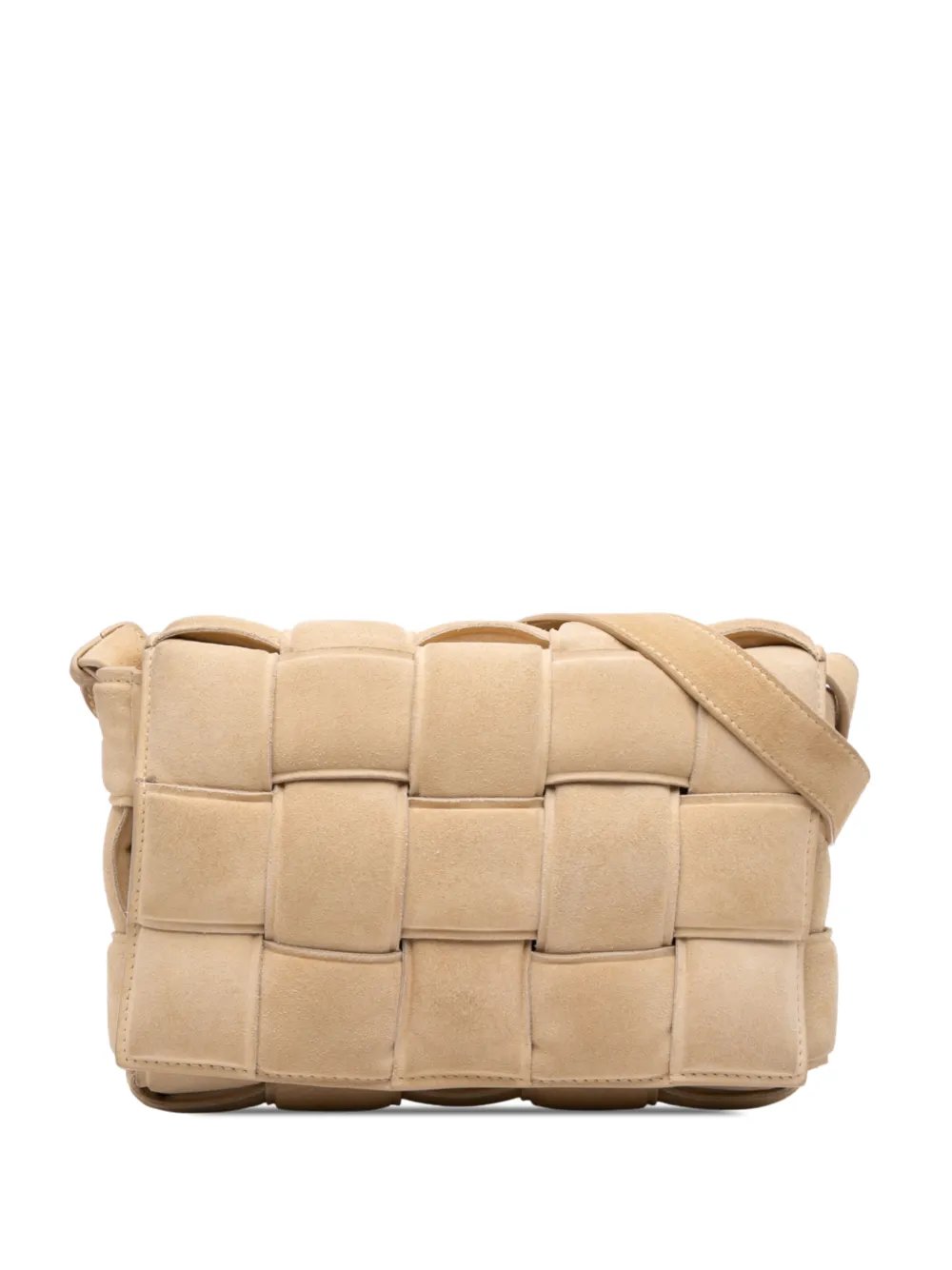 2012-2026 Suede Intrecciato Padded Cassette crossbody bag