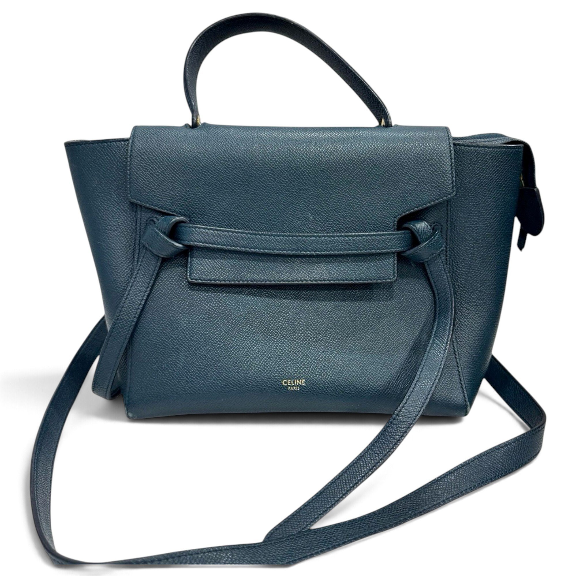 Belt leather handbag