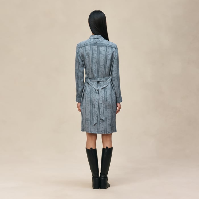 Bleu Adriatique "Cahier Du Colporteur" Shirt Dress