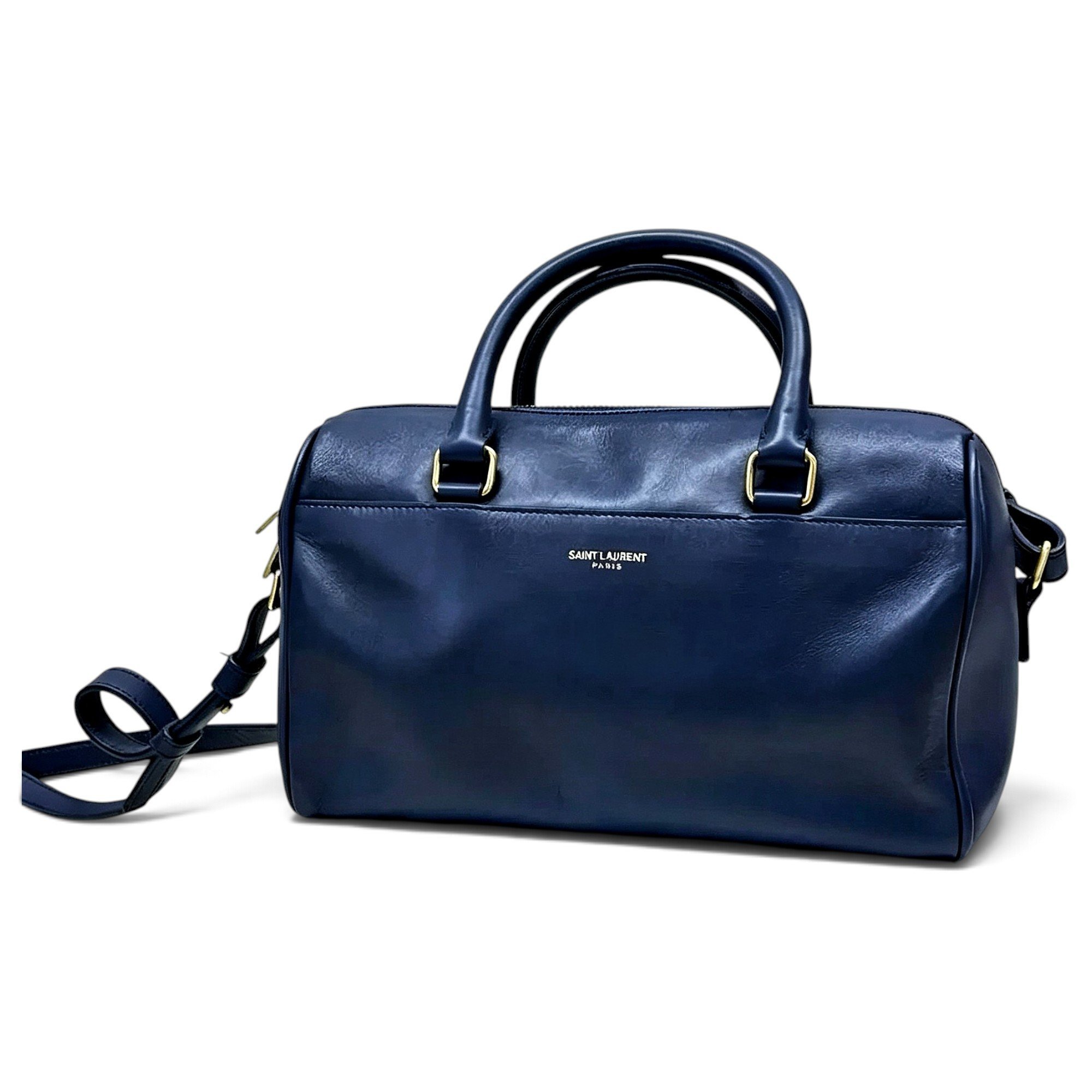 Duffle leather crossbody bag