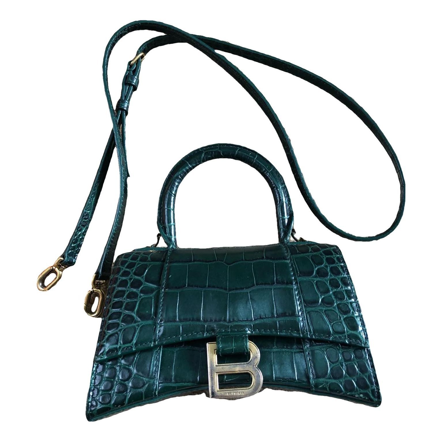 Hourglass leather crossbody bag