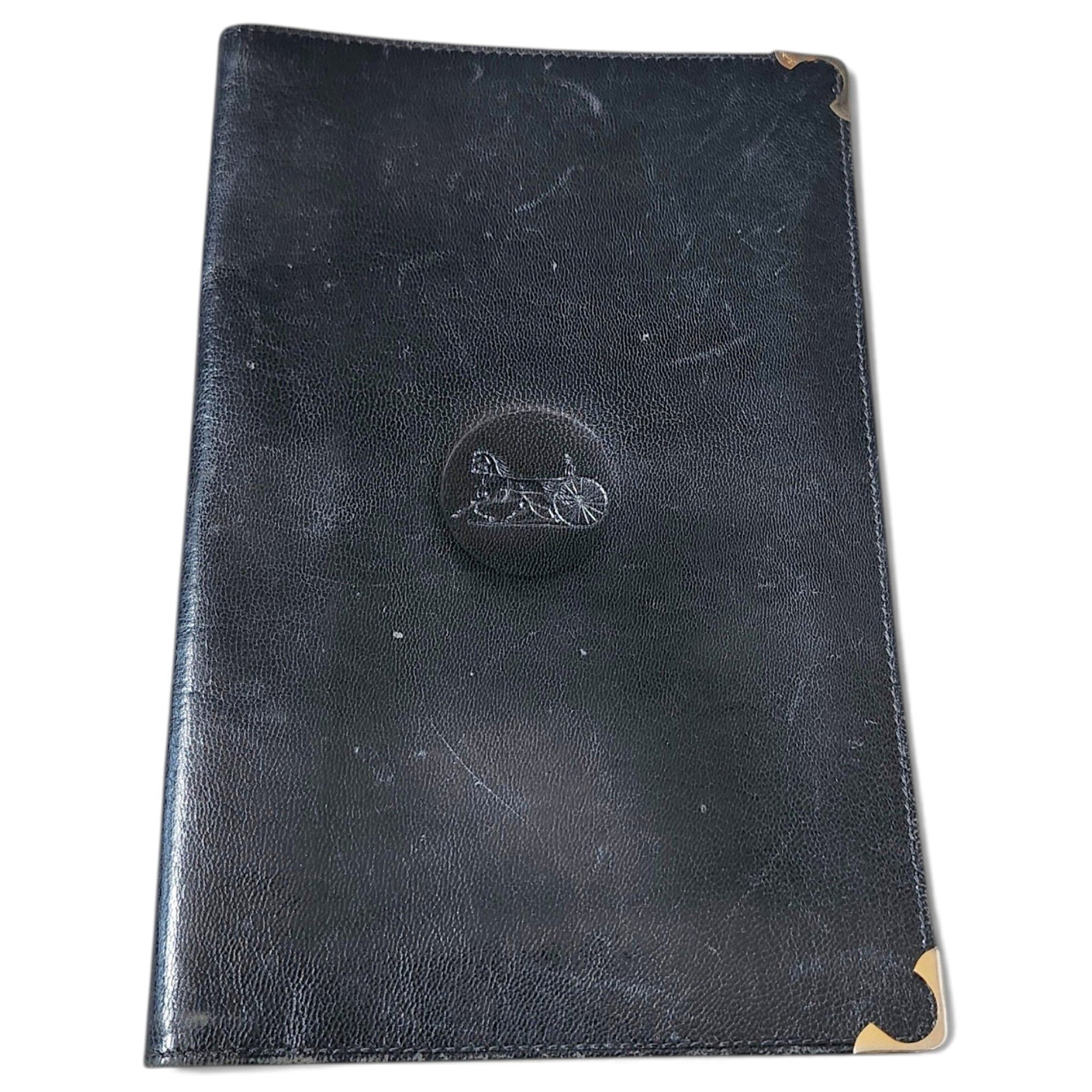 Leather clutch bag