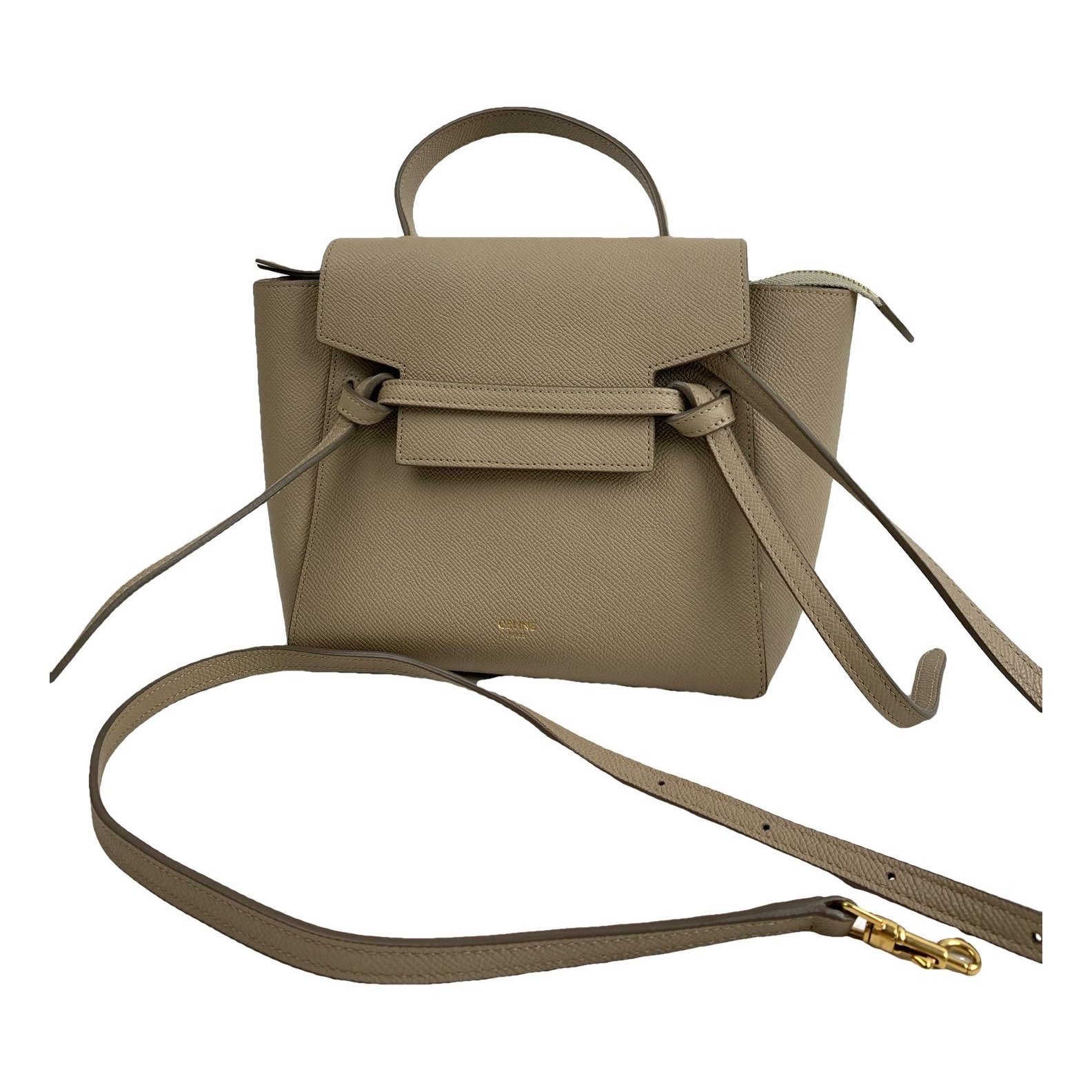Belt leather handbag