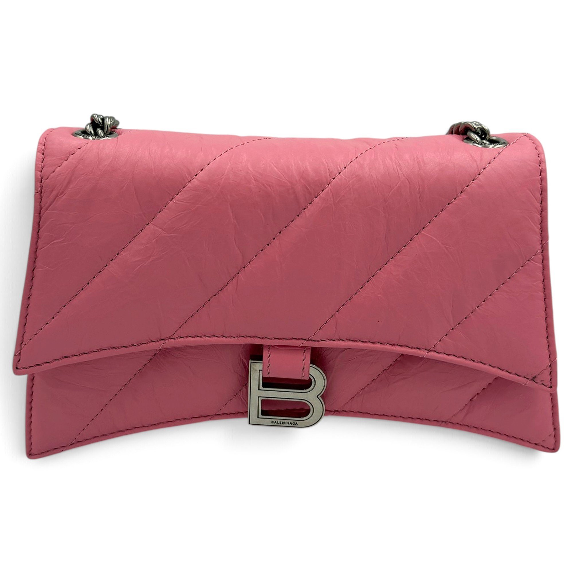 Crush leather handbag