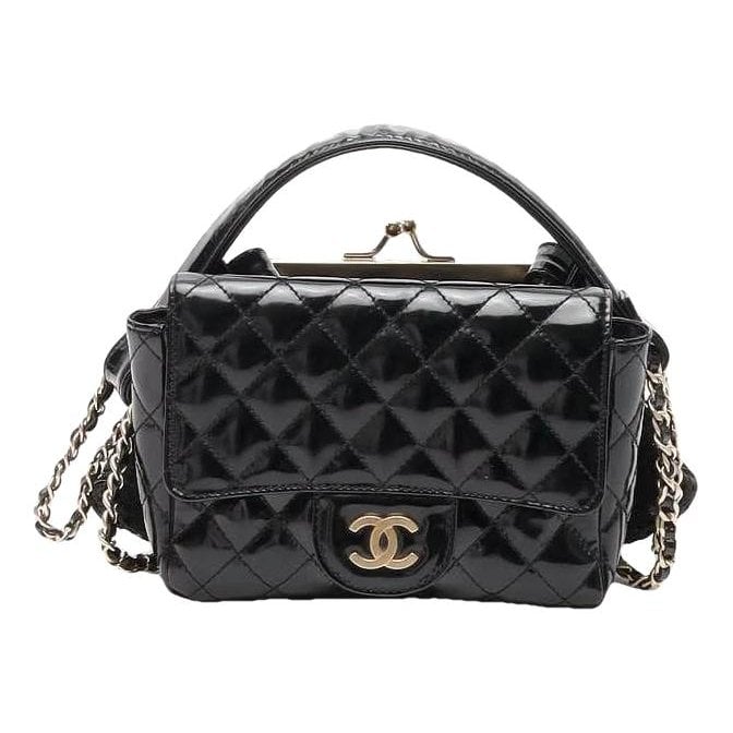 Patent leather handbag
