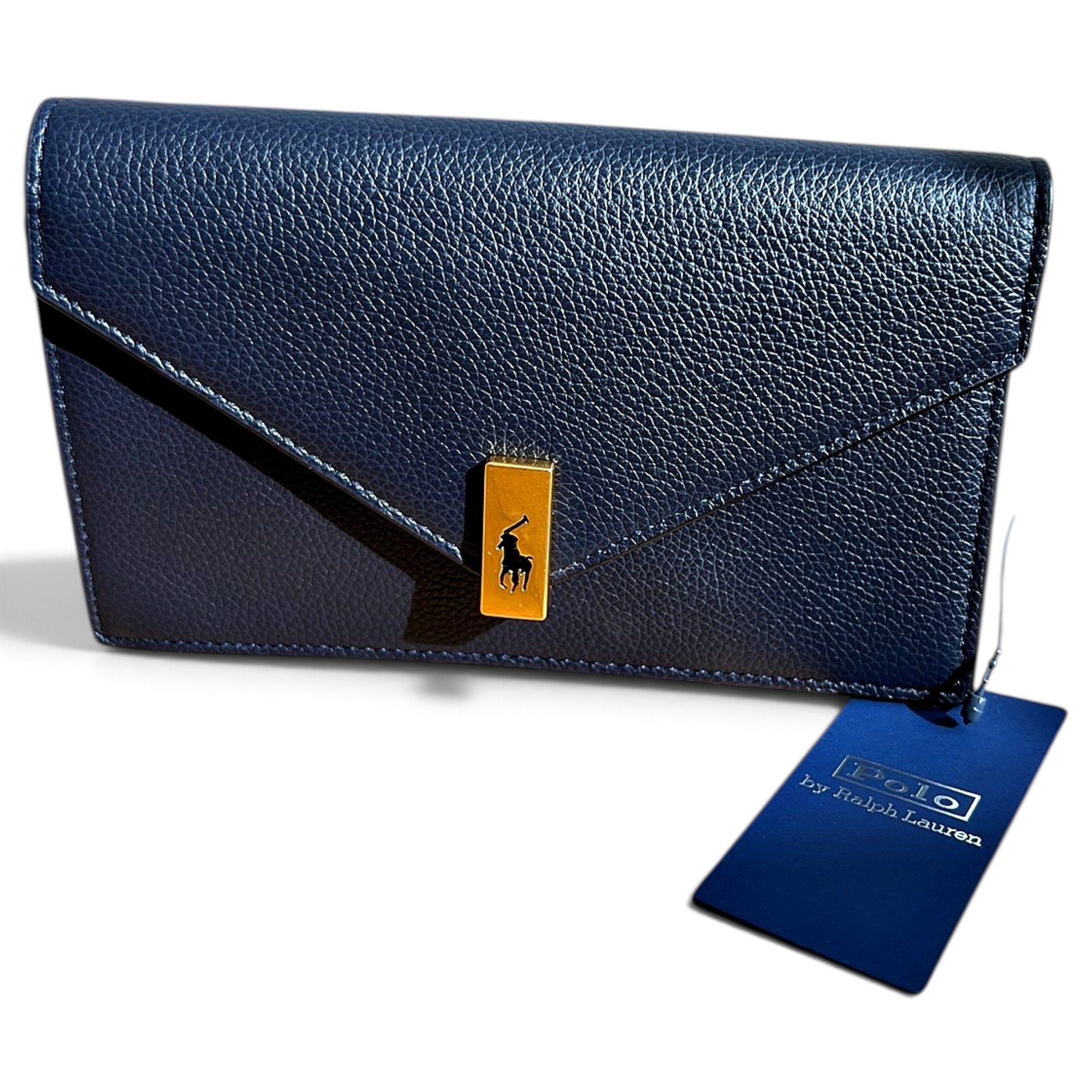 Leather clutch bag