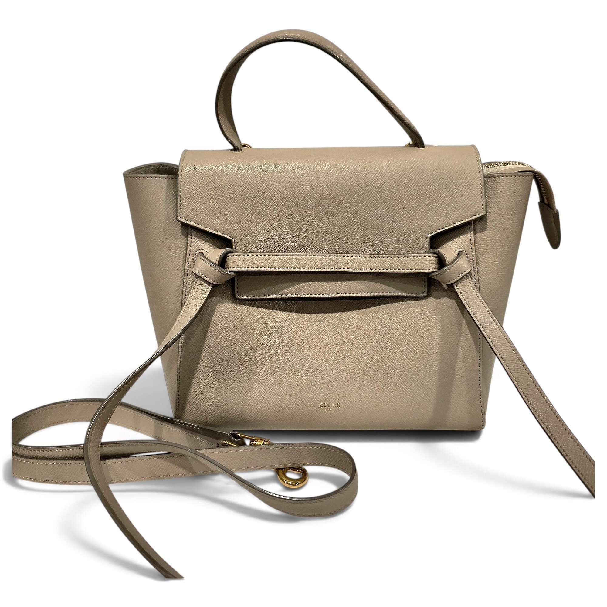Belt leather handbag