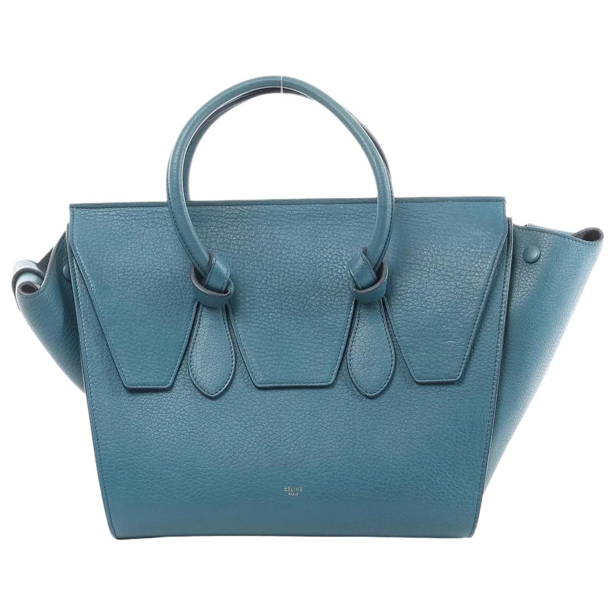 Tie leather handbag