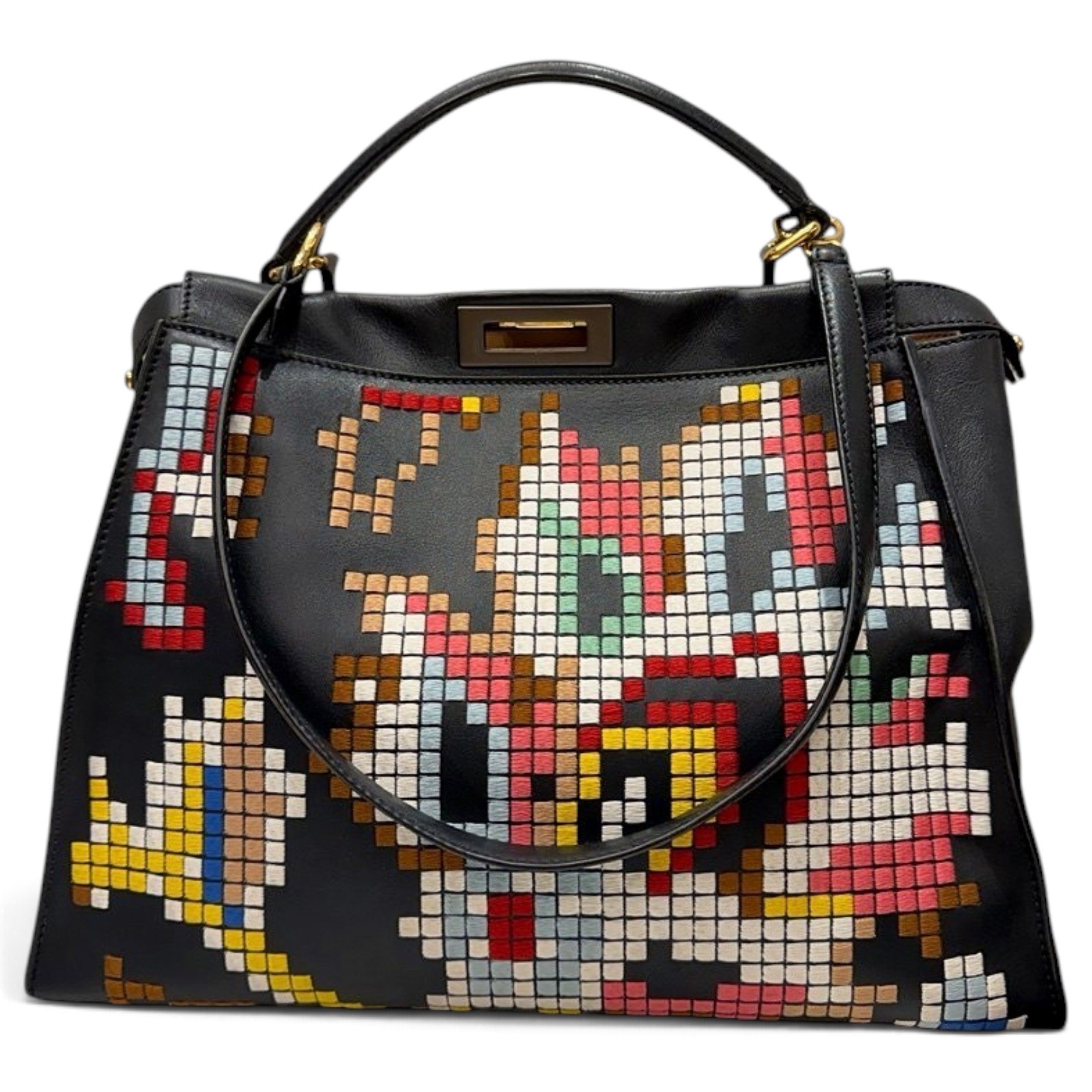 Peekaboo leather handbag