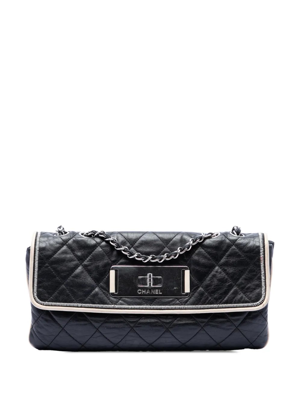 2008-2009 Quilted Lambskin East West Mademoiselle Flap shoulder bag