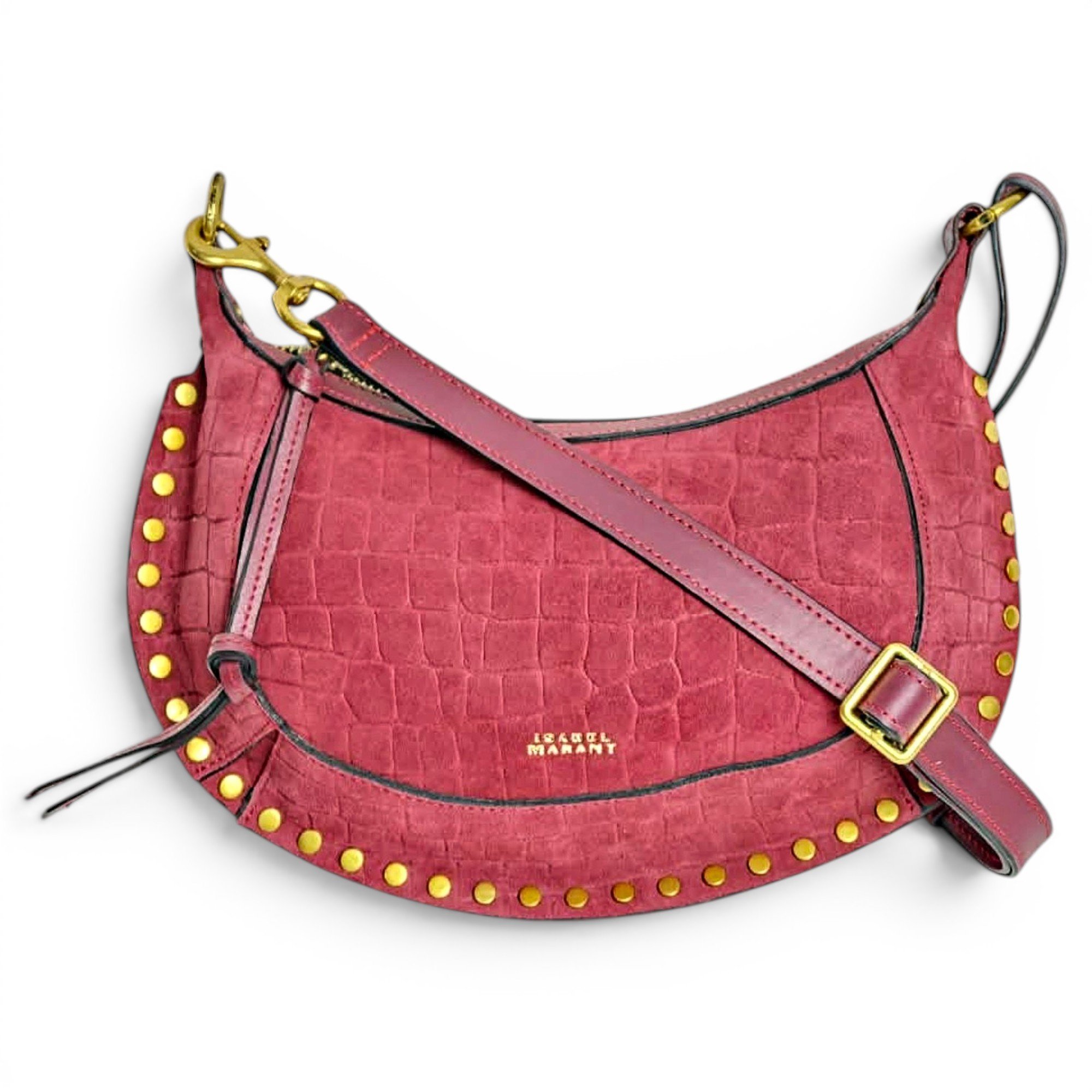 Isabel Marant Oskan Moon velvet crossbody bag