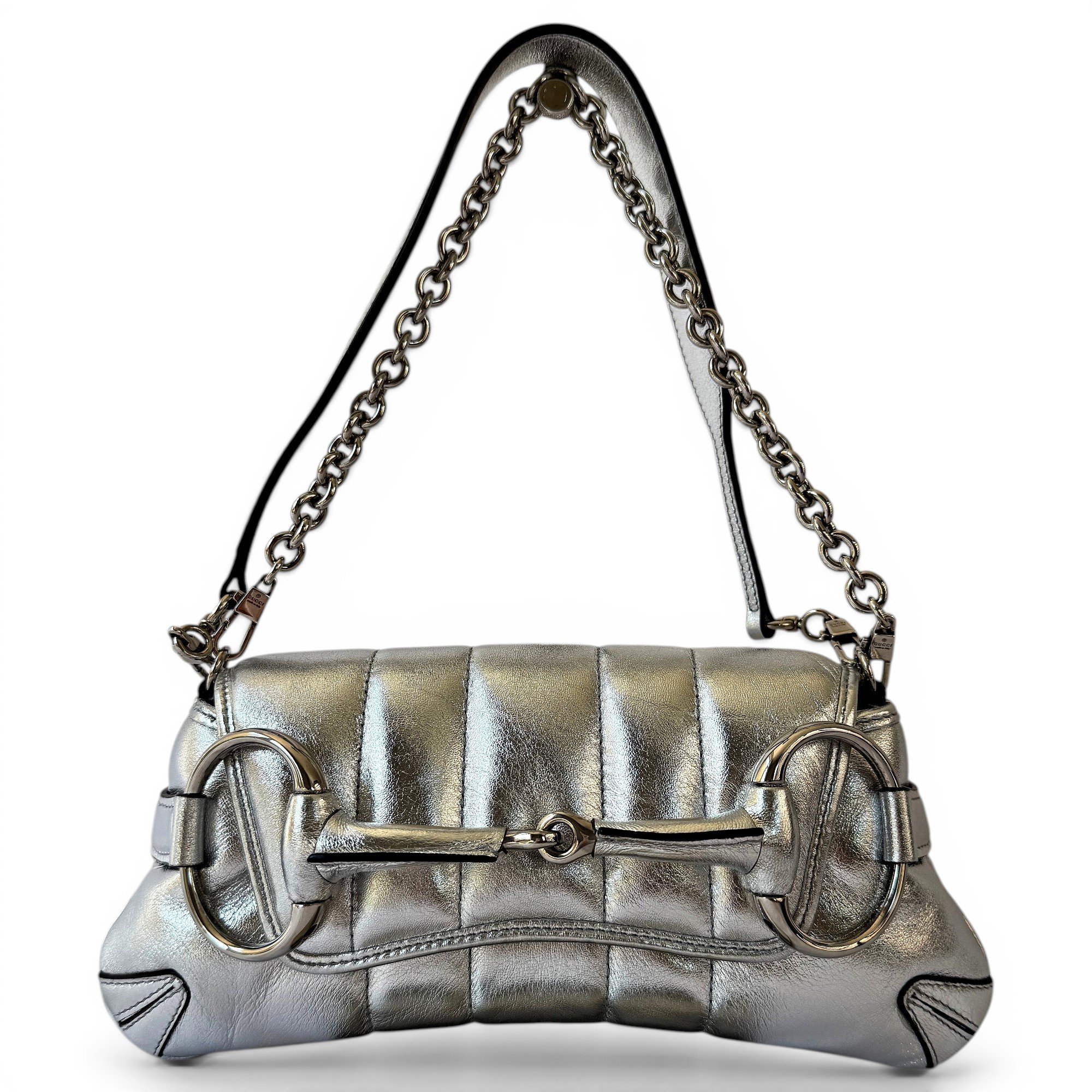 Horsebit Chain leather handbag