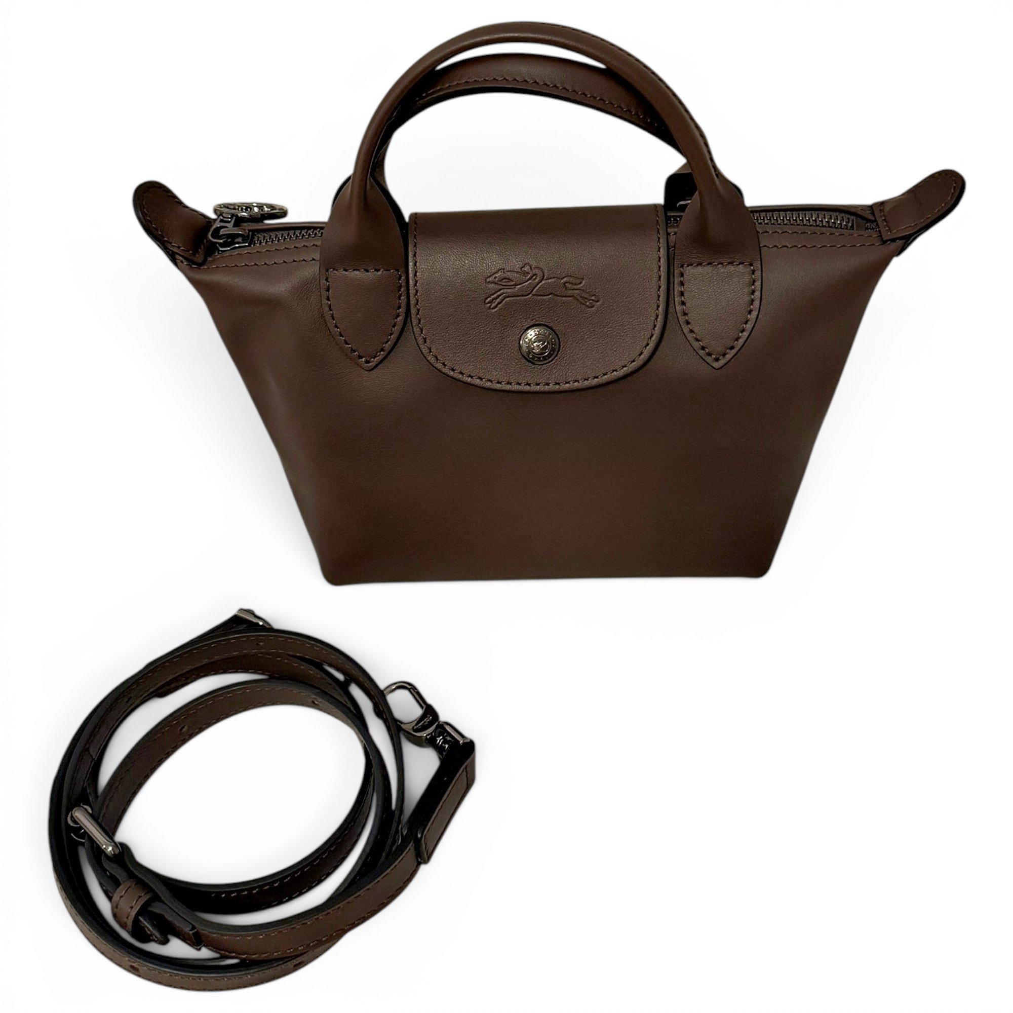 Pliage leather mini bag