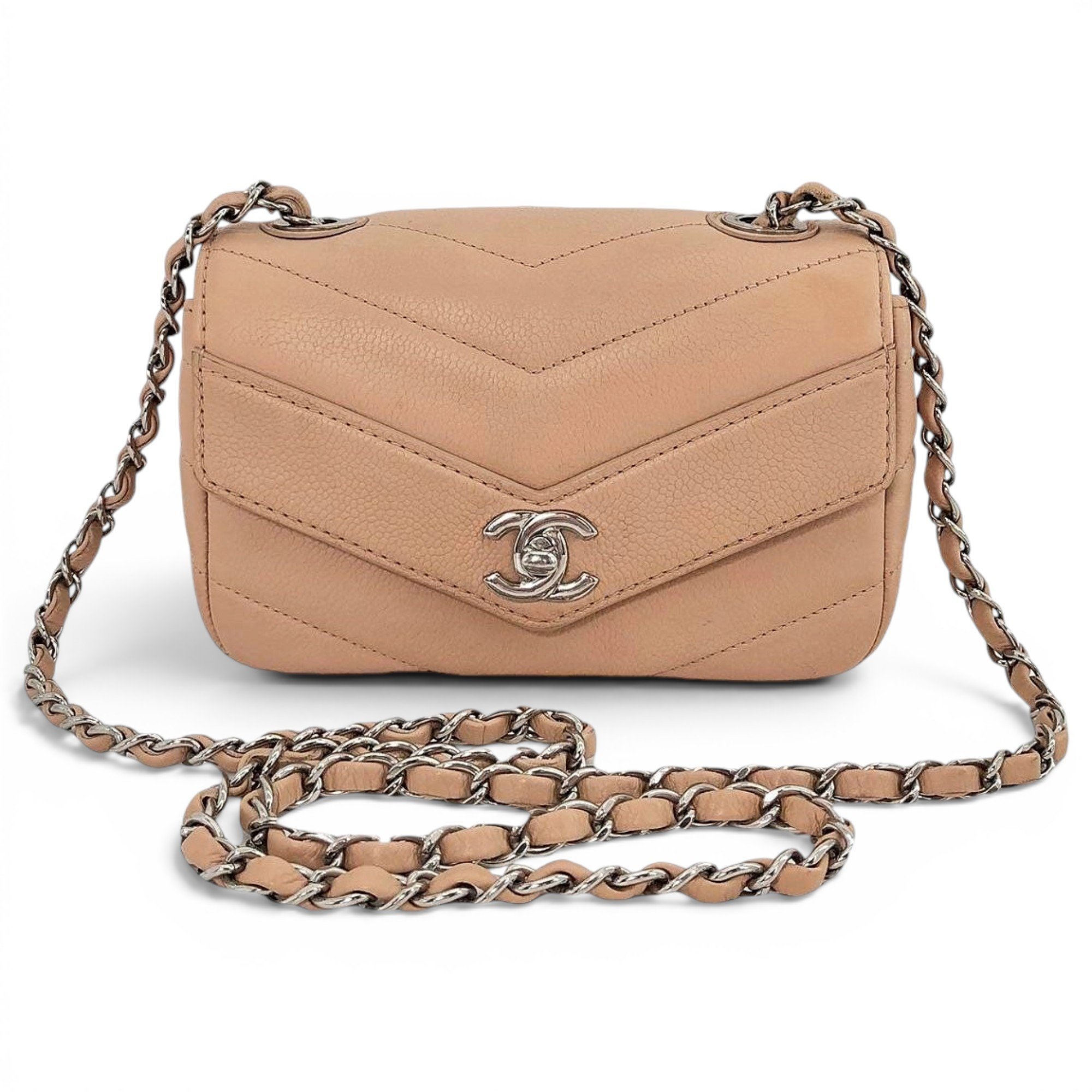 Trendy CC Flap leather handbag