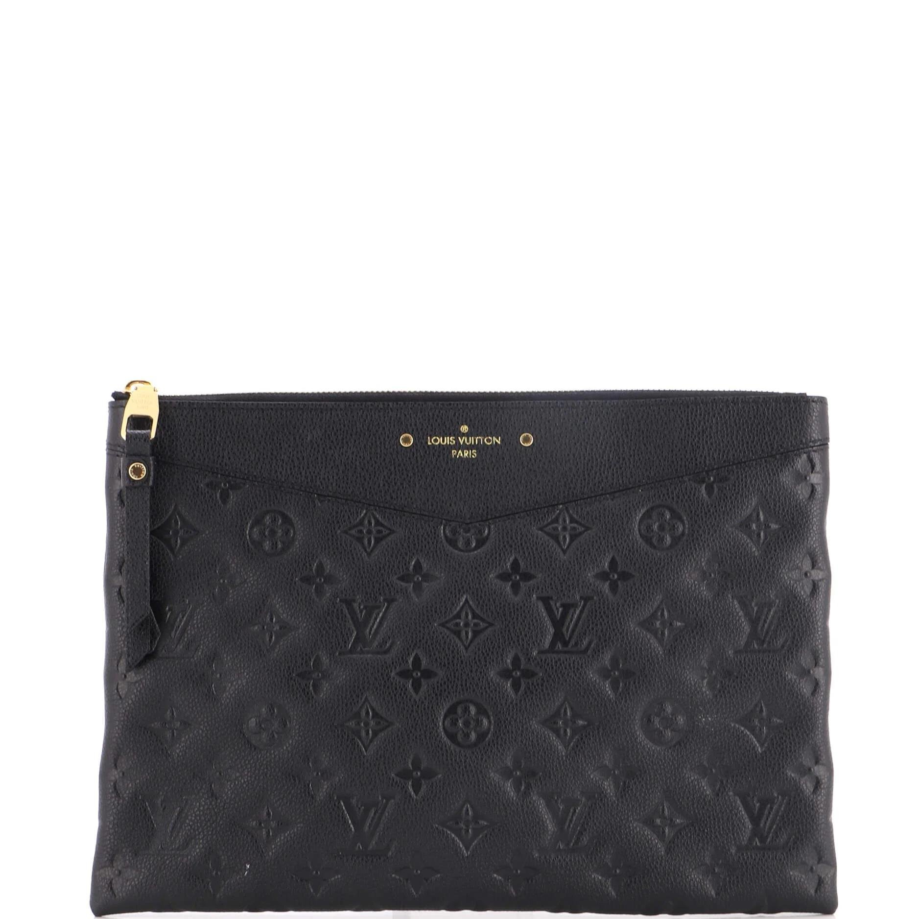 Leather clutch bag