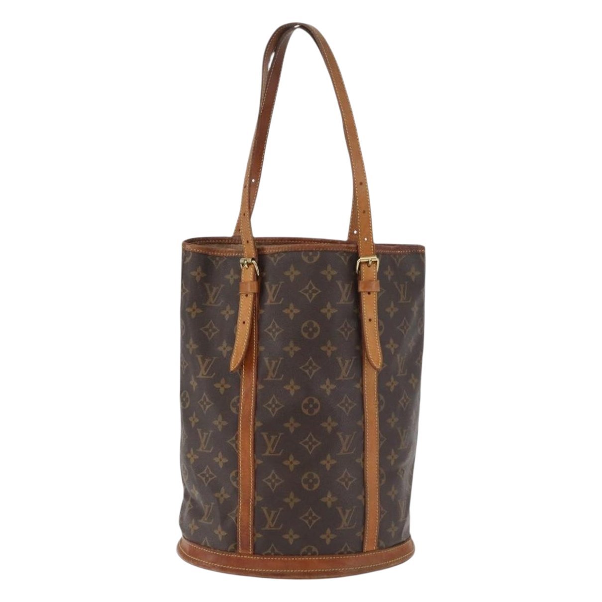 Bucket leather handbag