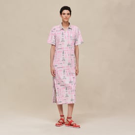 "Bride a Bloc" zipped polo dress