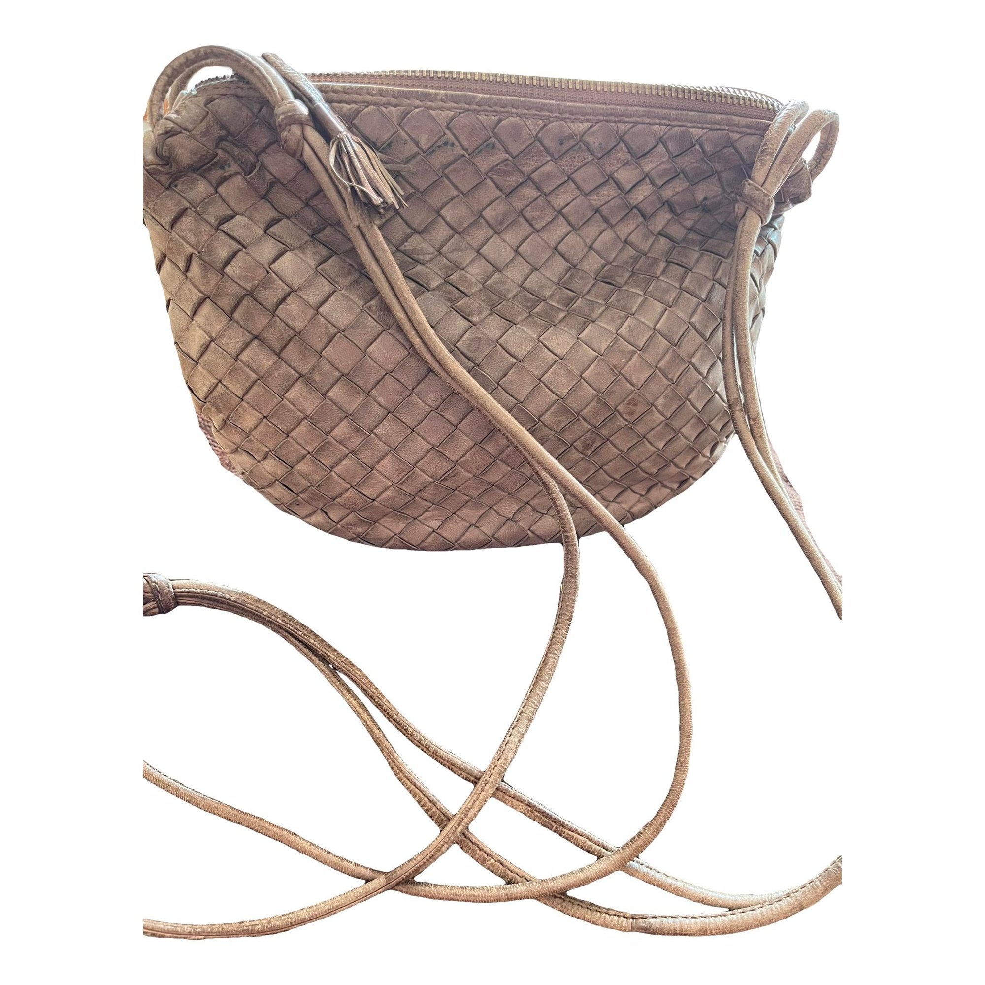 Window leather handbag