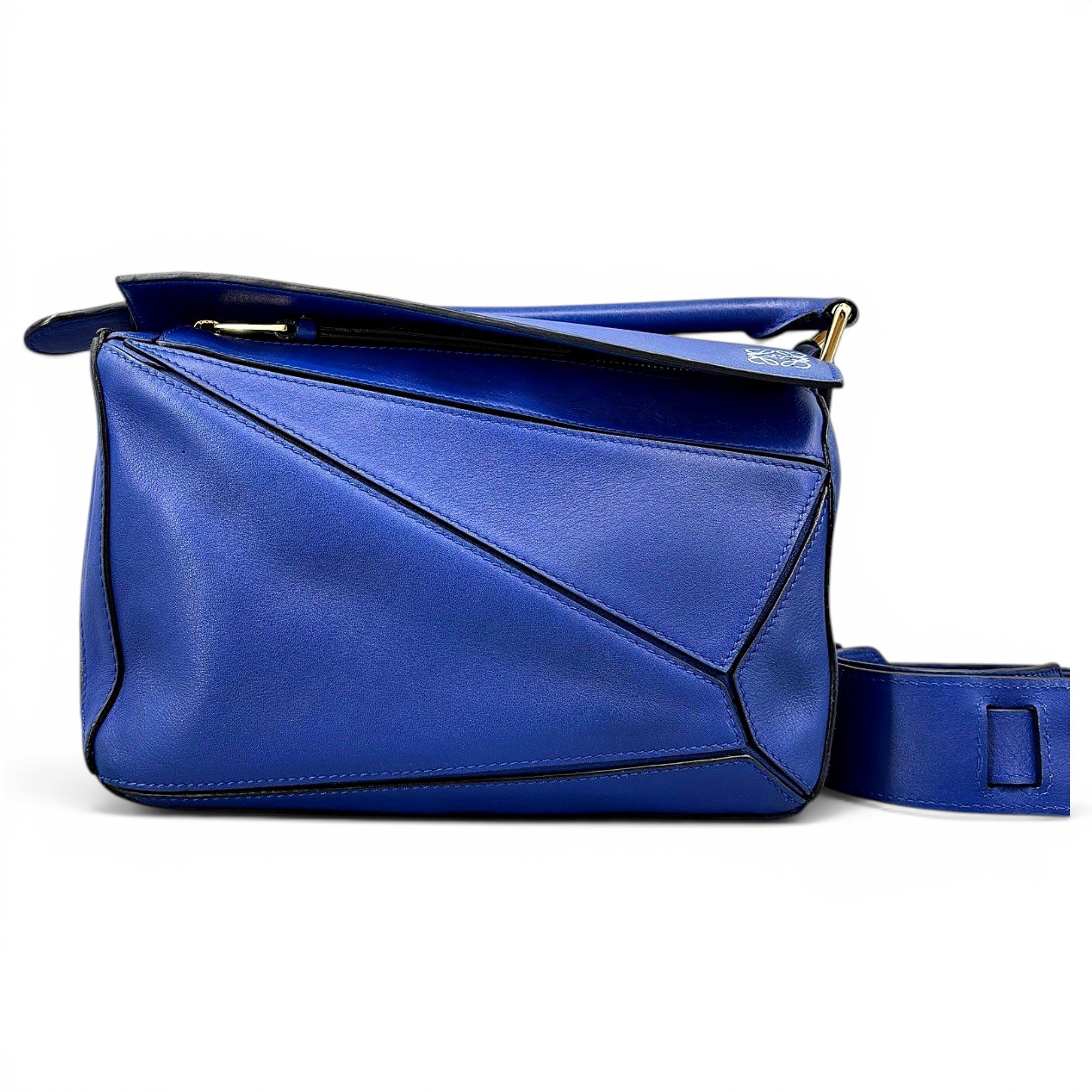 Puzzle leather handbag