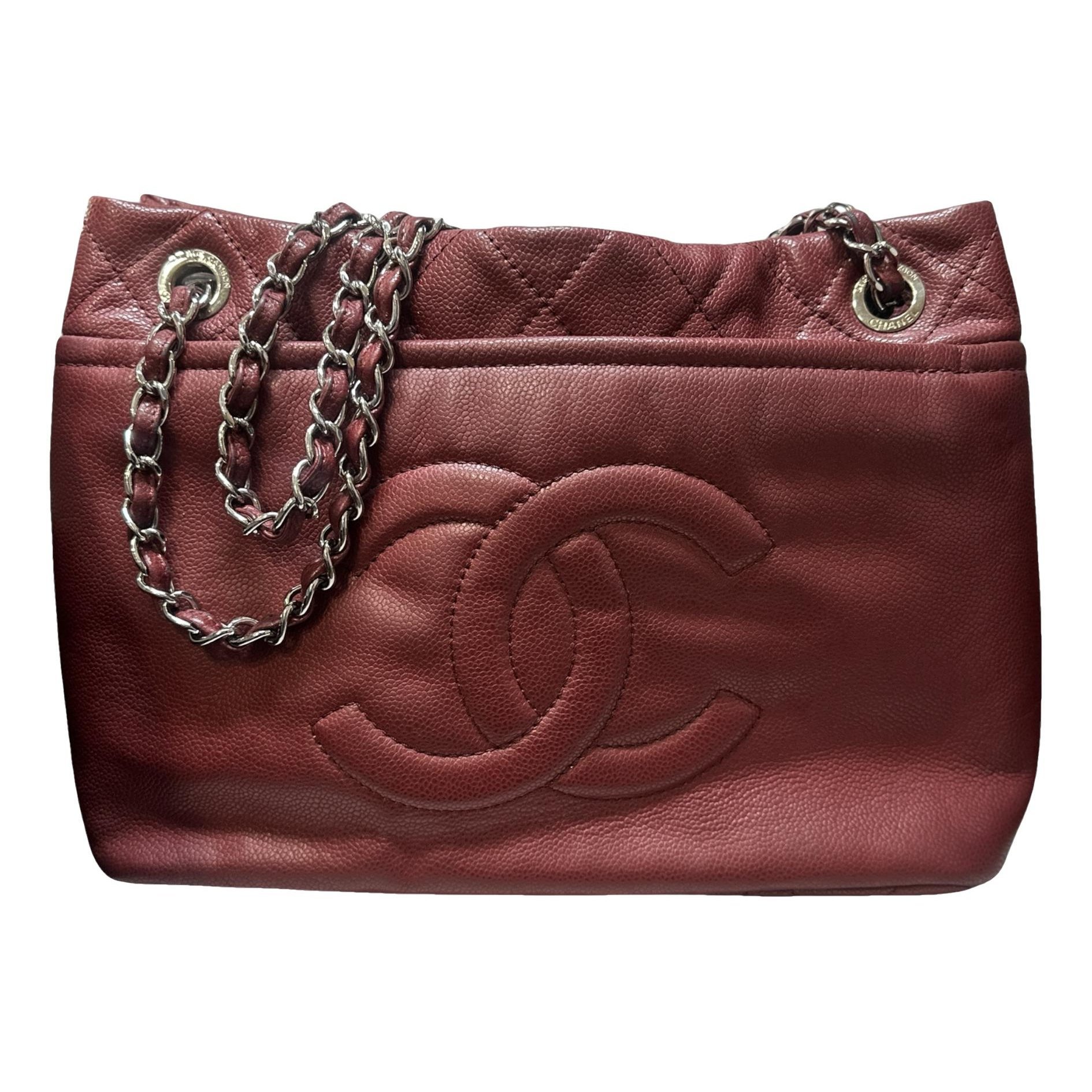 Vintage CC Chain leather tote