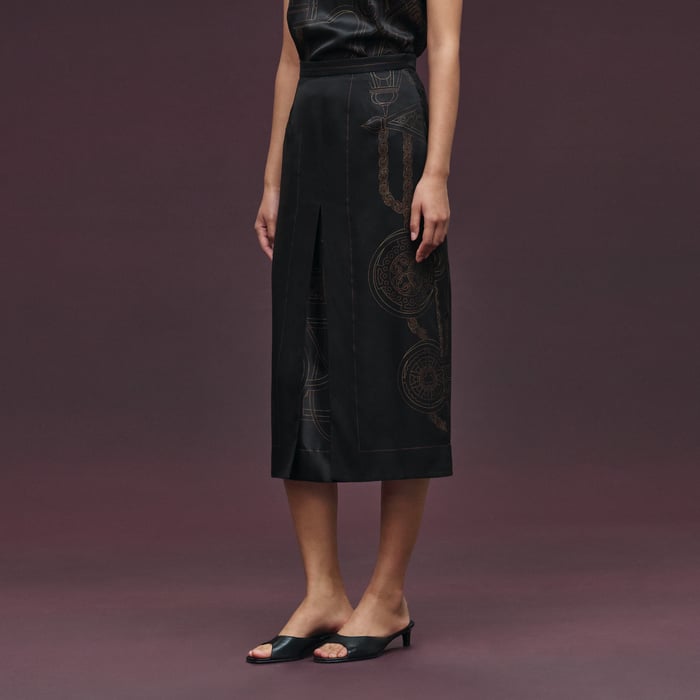 Noir "l'Enseigne Du Sellier" Long Skirt