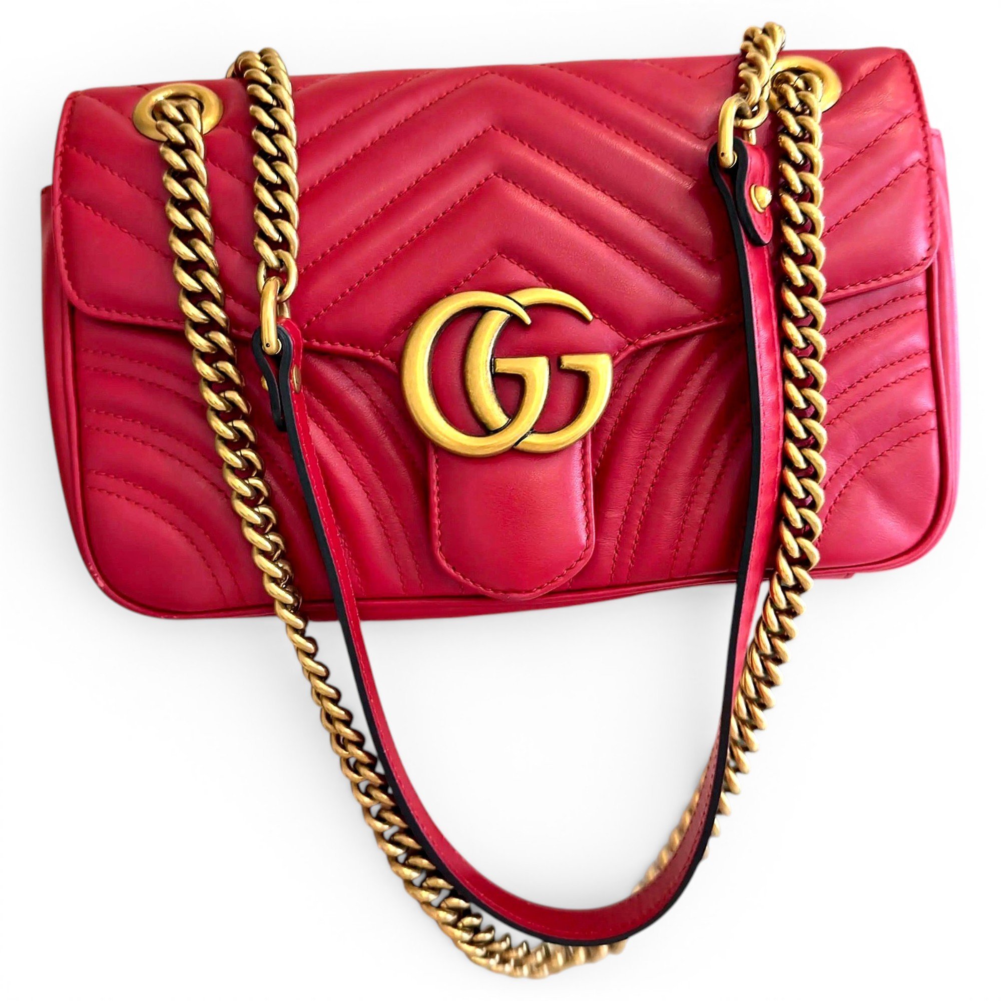 GG Marmont Flap leather crossbody bag