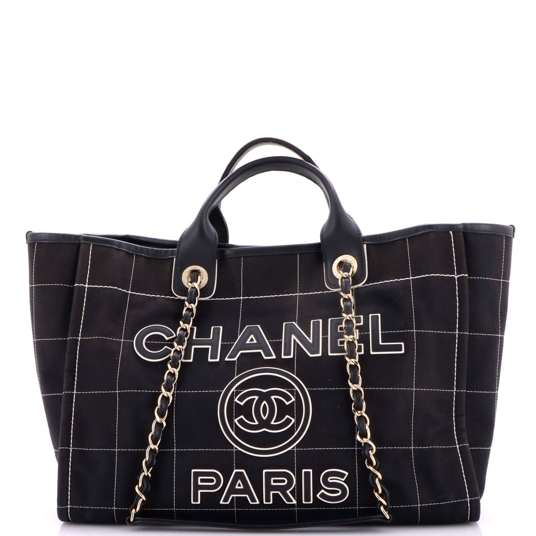 Deauville NM Tote Square Stitched Canvas Medium
