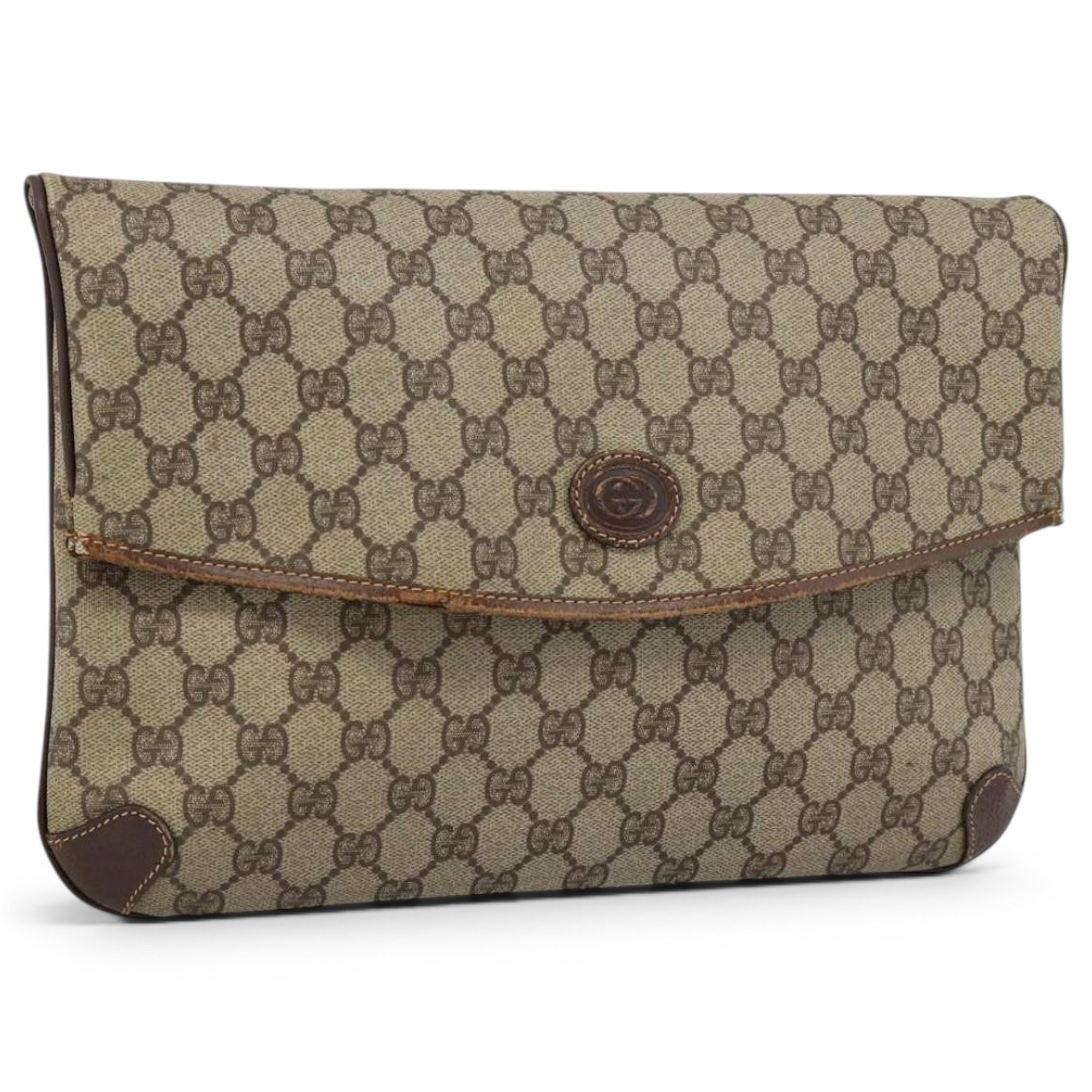 Leather clutch bag