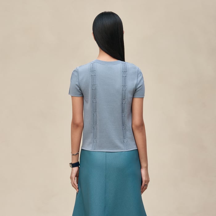 Bleu Adriatique "Cahier Du Colporteur" Short-sleeve Sweater