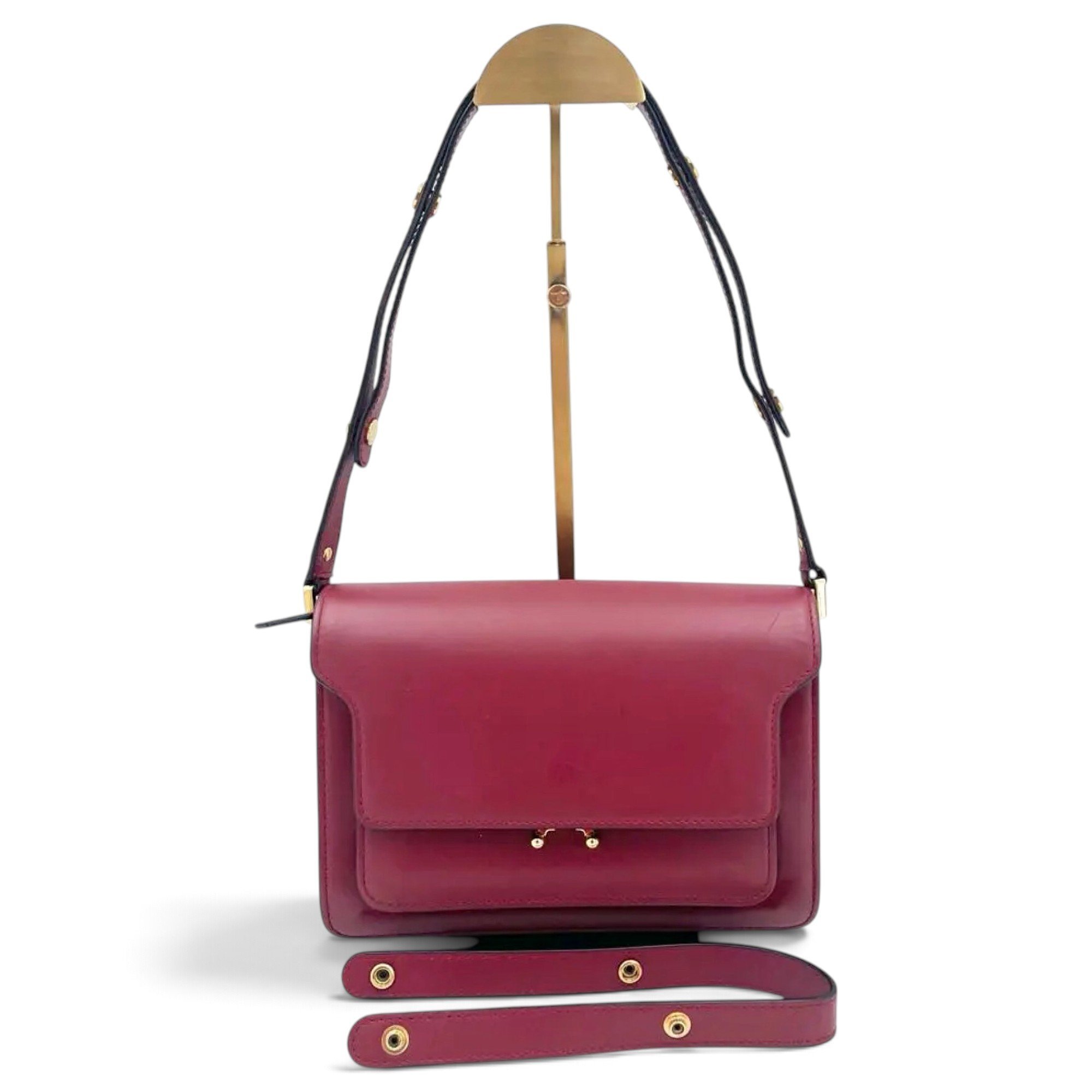 Trunk leather handbag