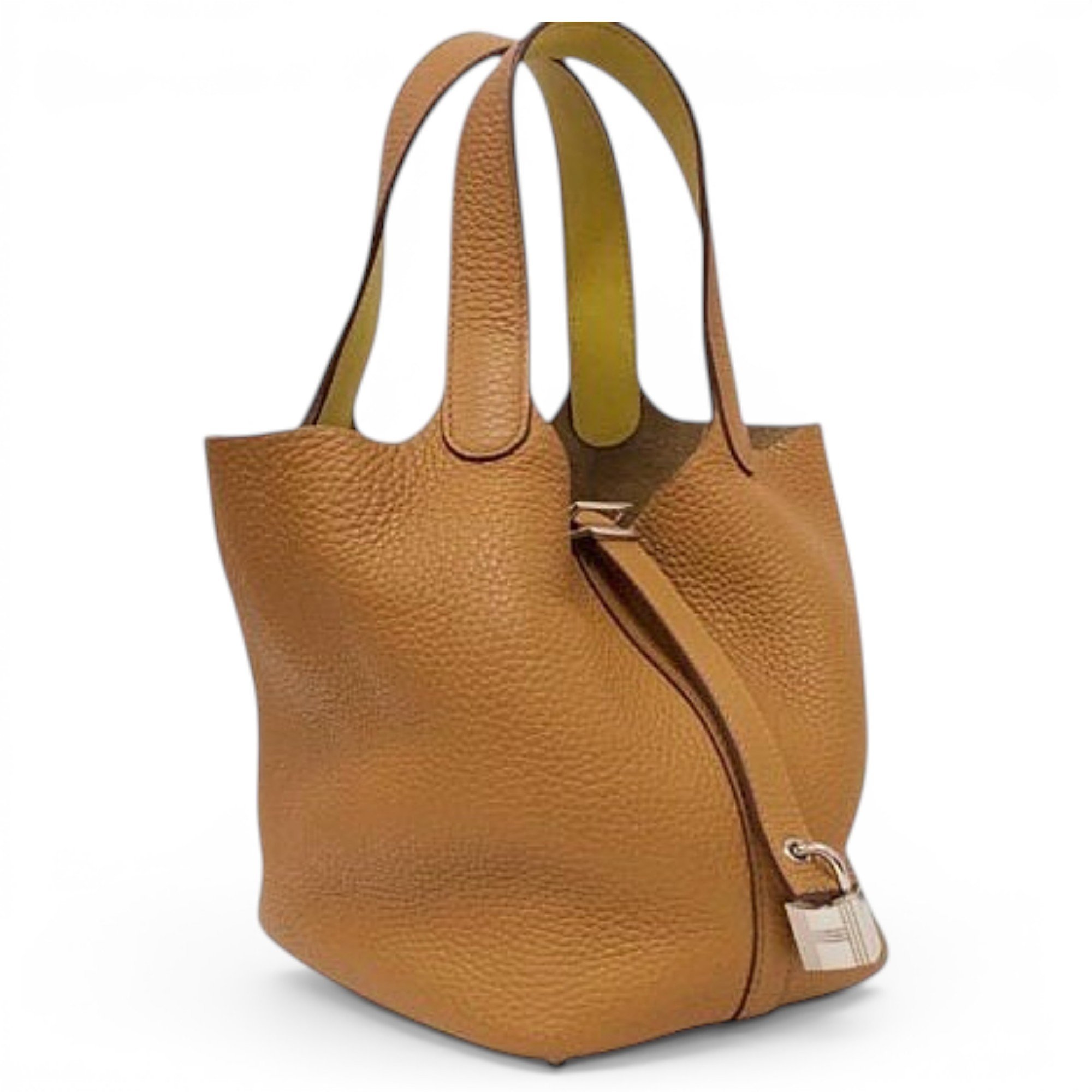 Picotin leather tote