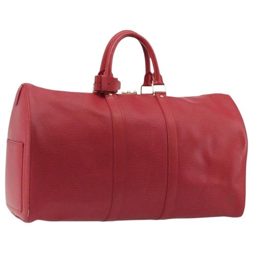 Keepall leather travel bag