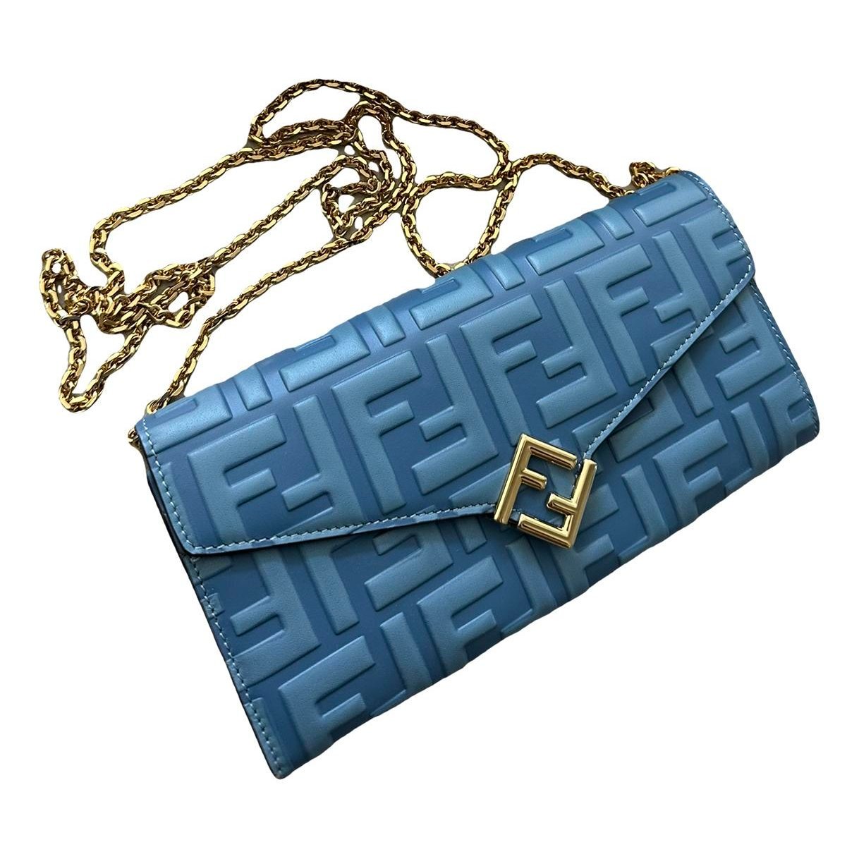 Kan I logo leather clutch bag