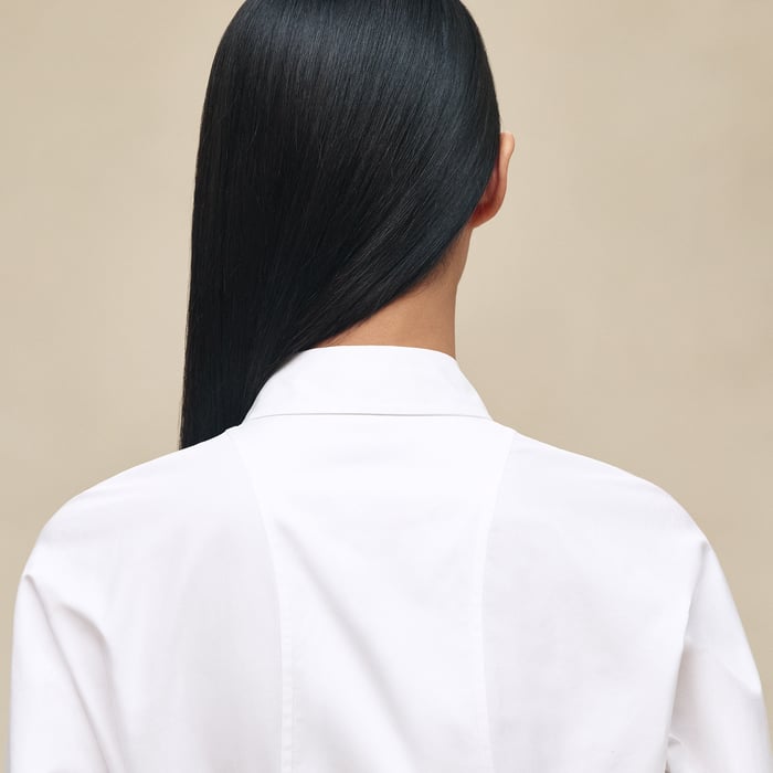 Blanc Equestrian Shirt Dress