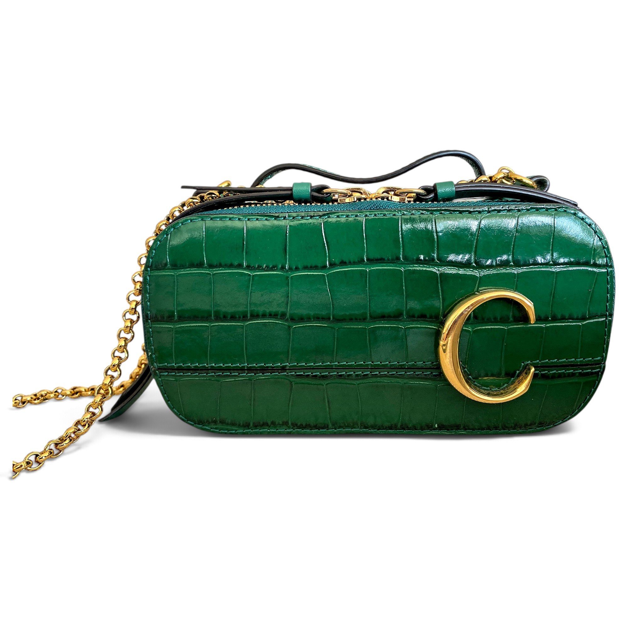 Leather clutch bag