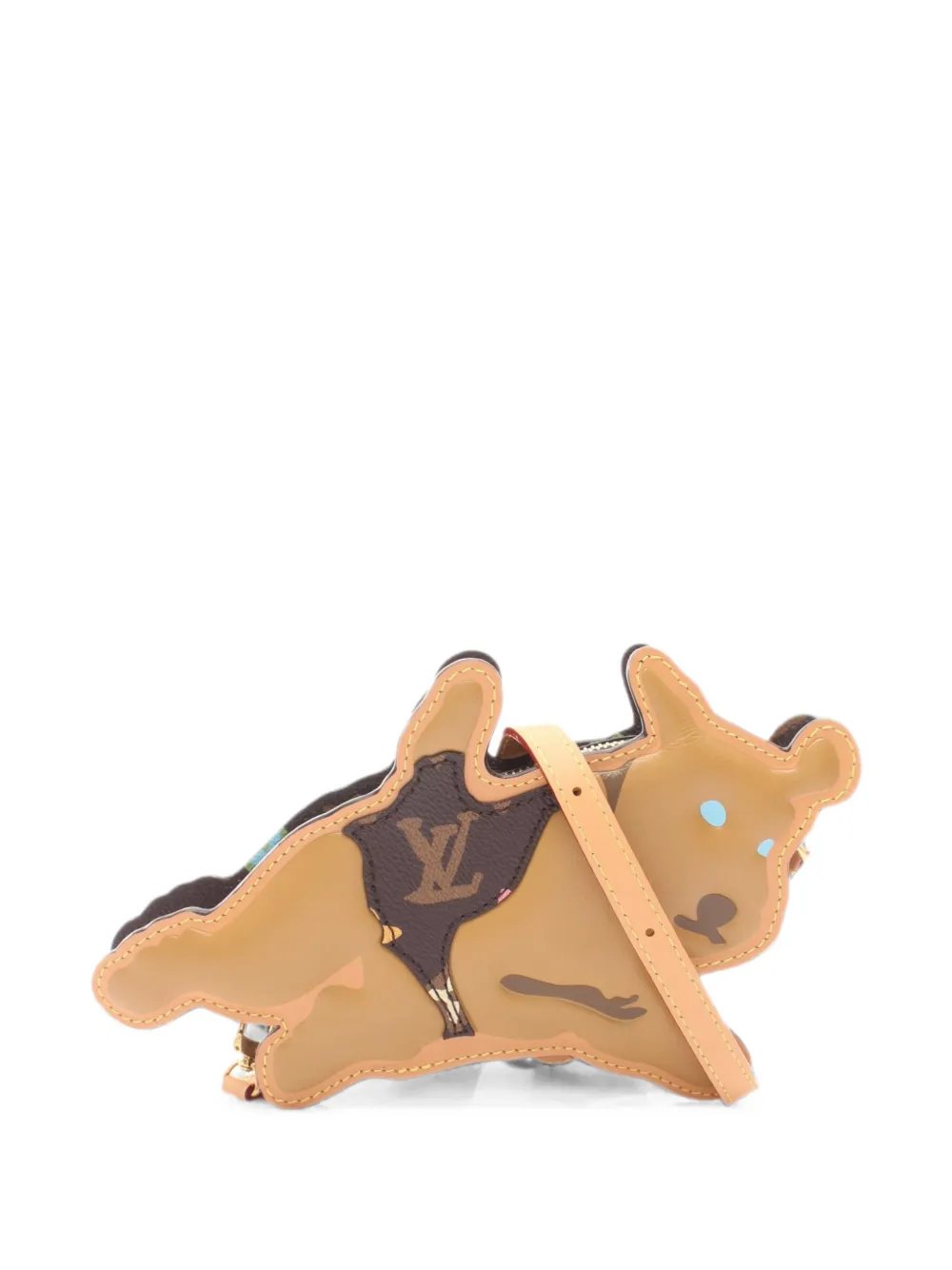 Dog On Strap monogram craggy shoulder bag