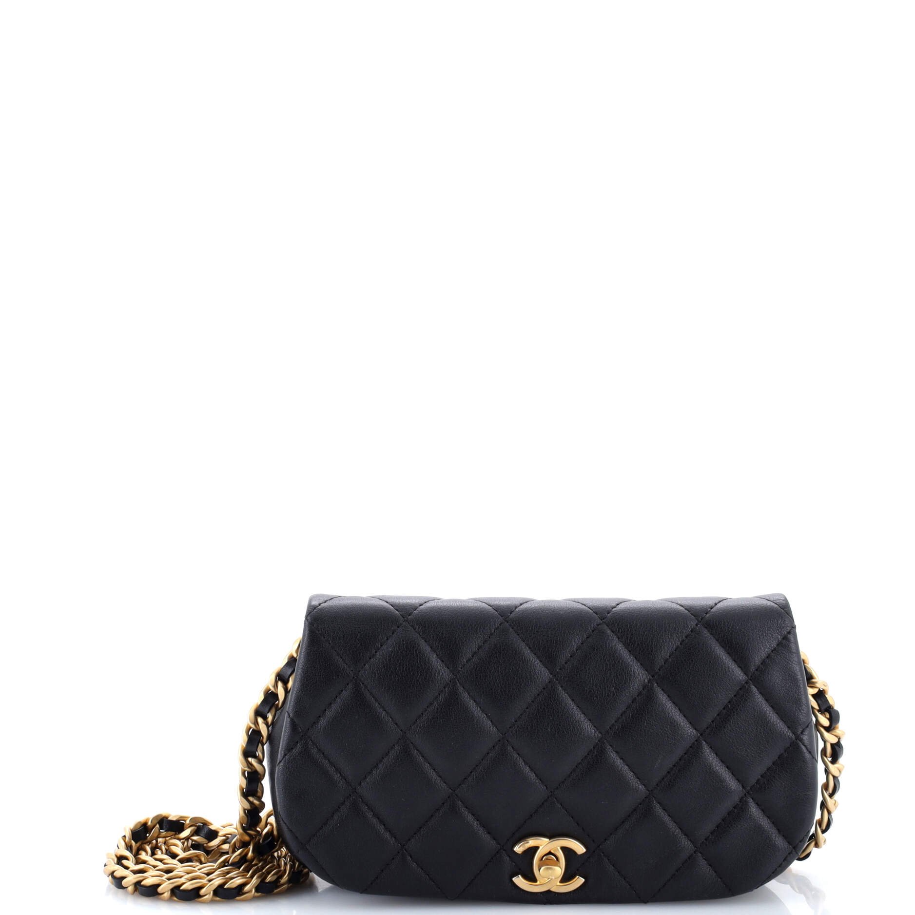 Chanel Coco Mail Clutch with Chain Quilted Calfskin