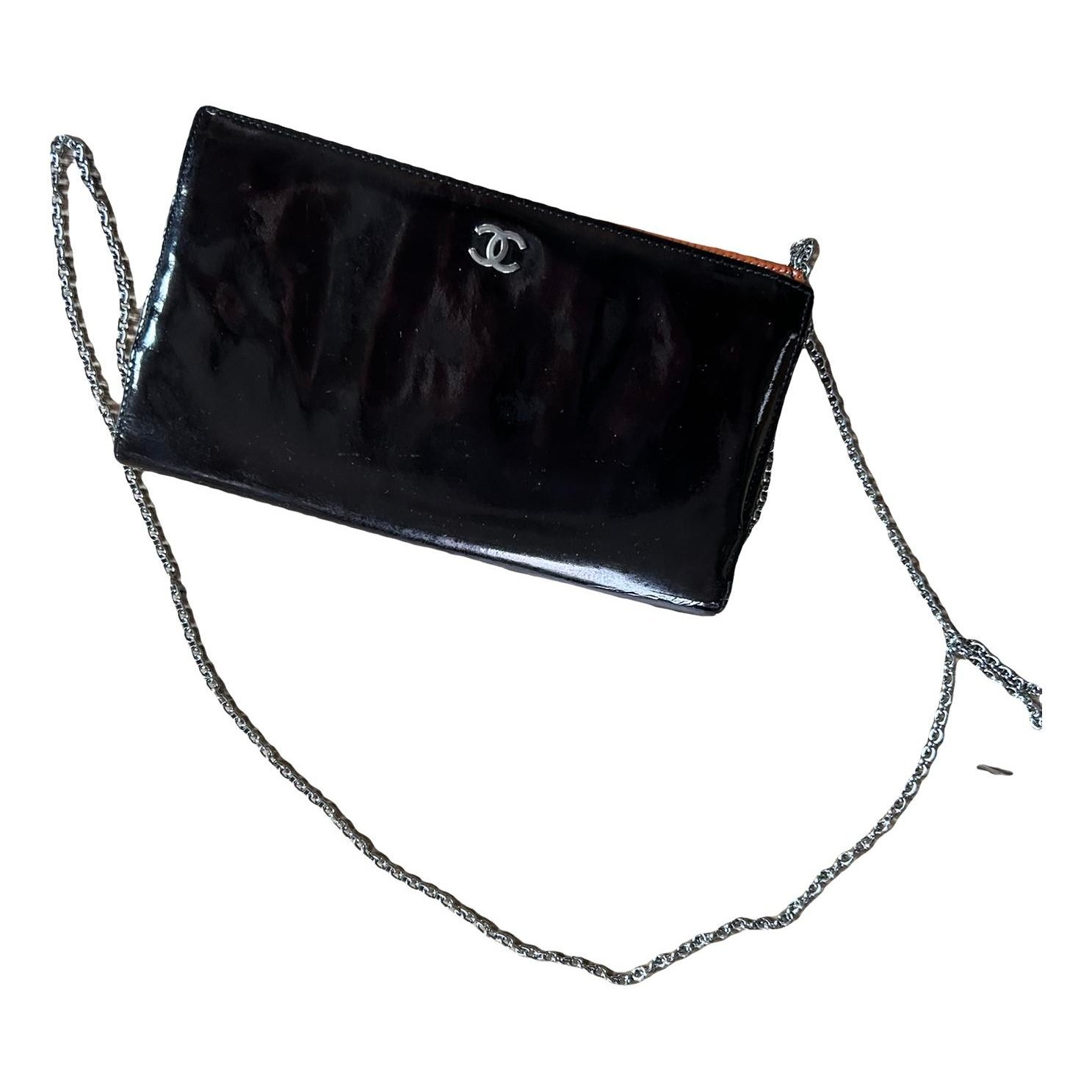Leather clutch bag