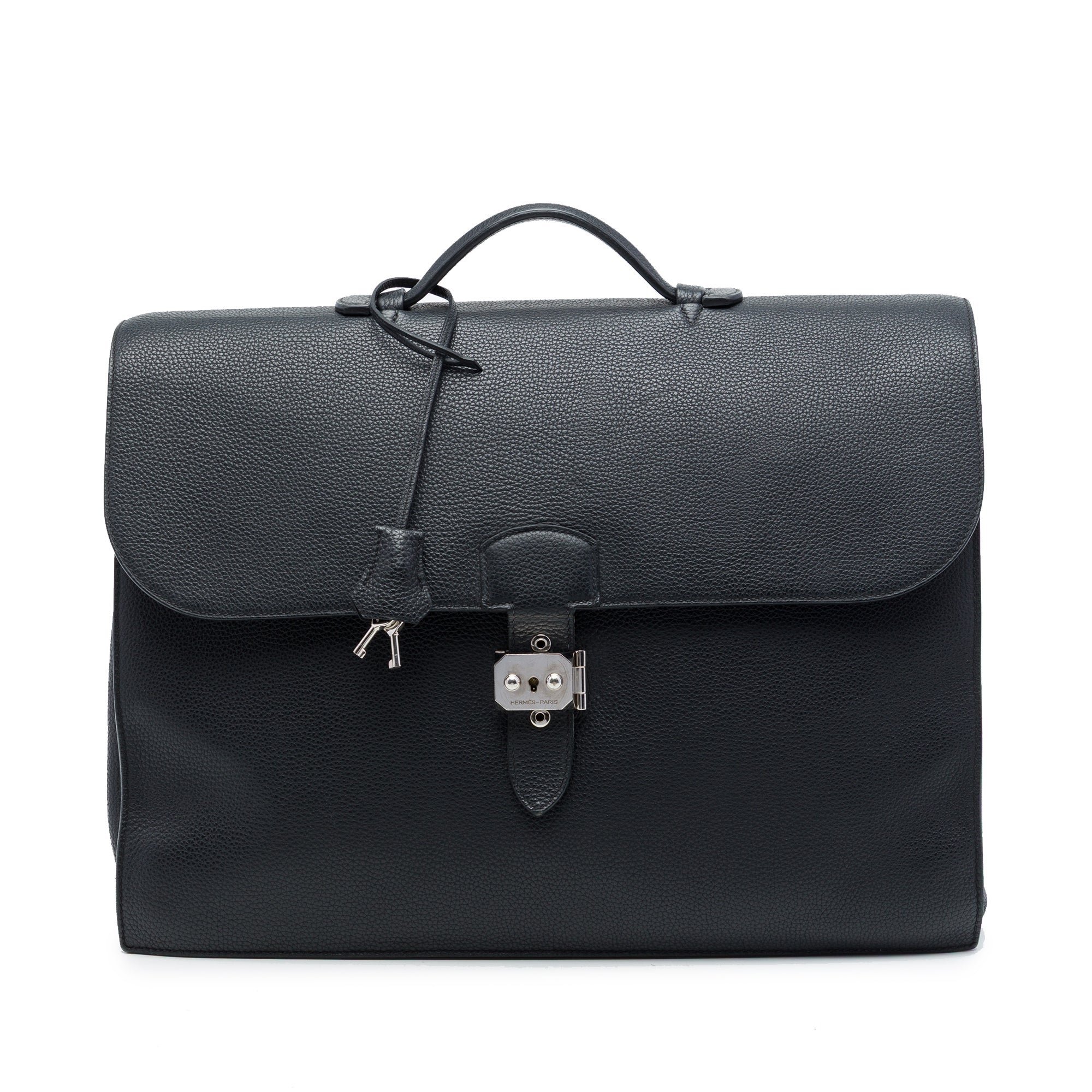 Hermes Sac à Dépêches Handbag Noir Togo Leather 2000