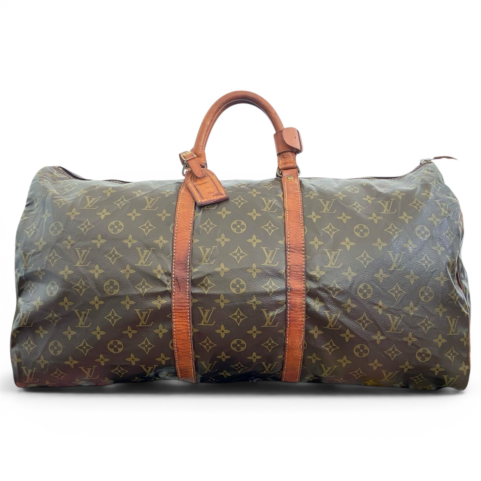 Keepall leather travel bag