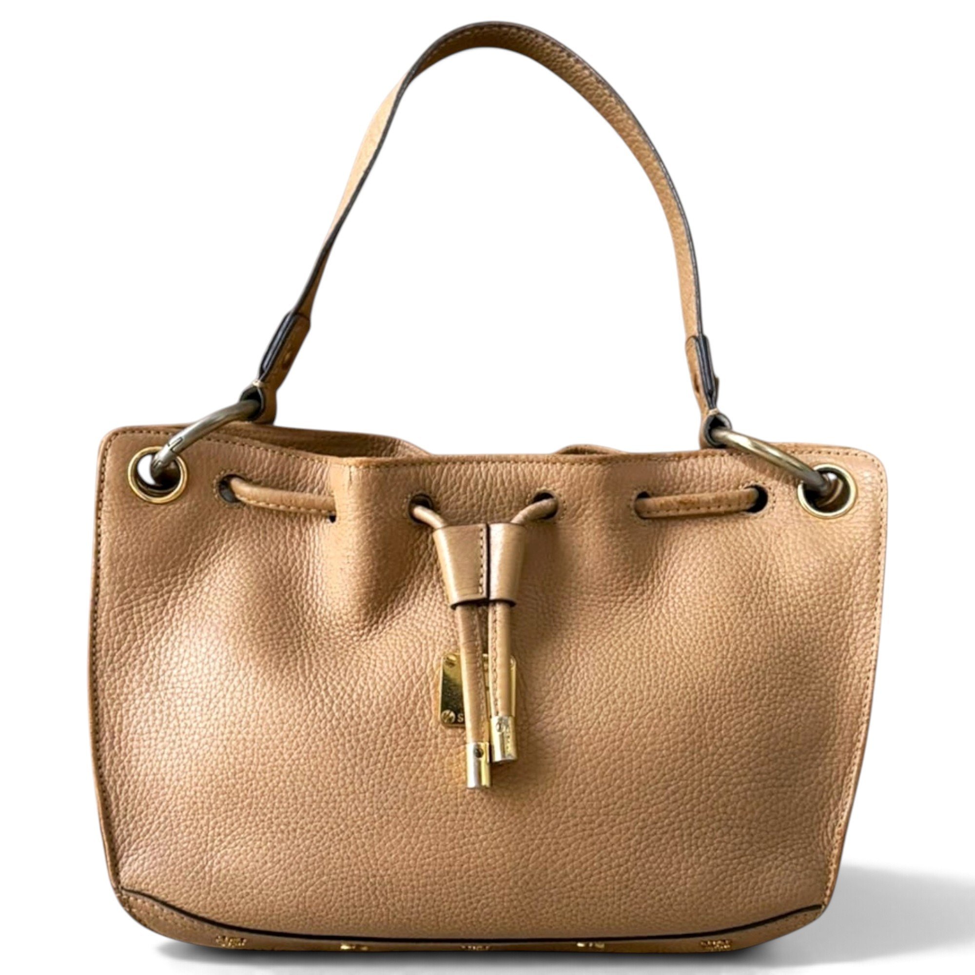Heritage Drawstring leather handbag