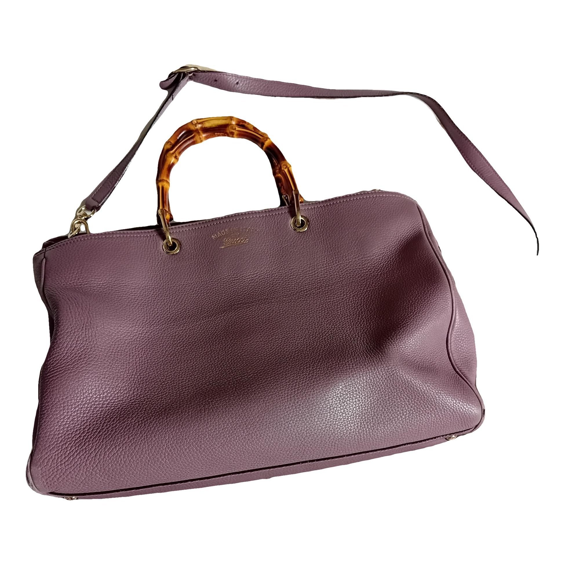 Bamboo leather handbag
