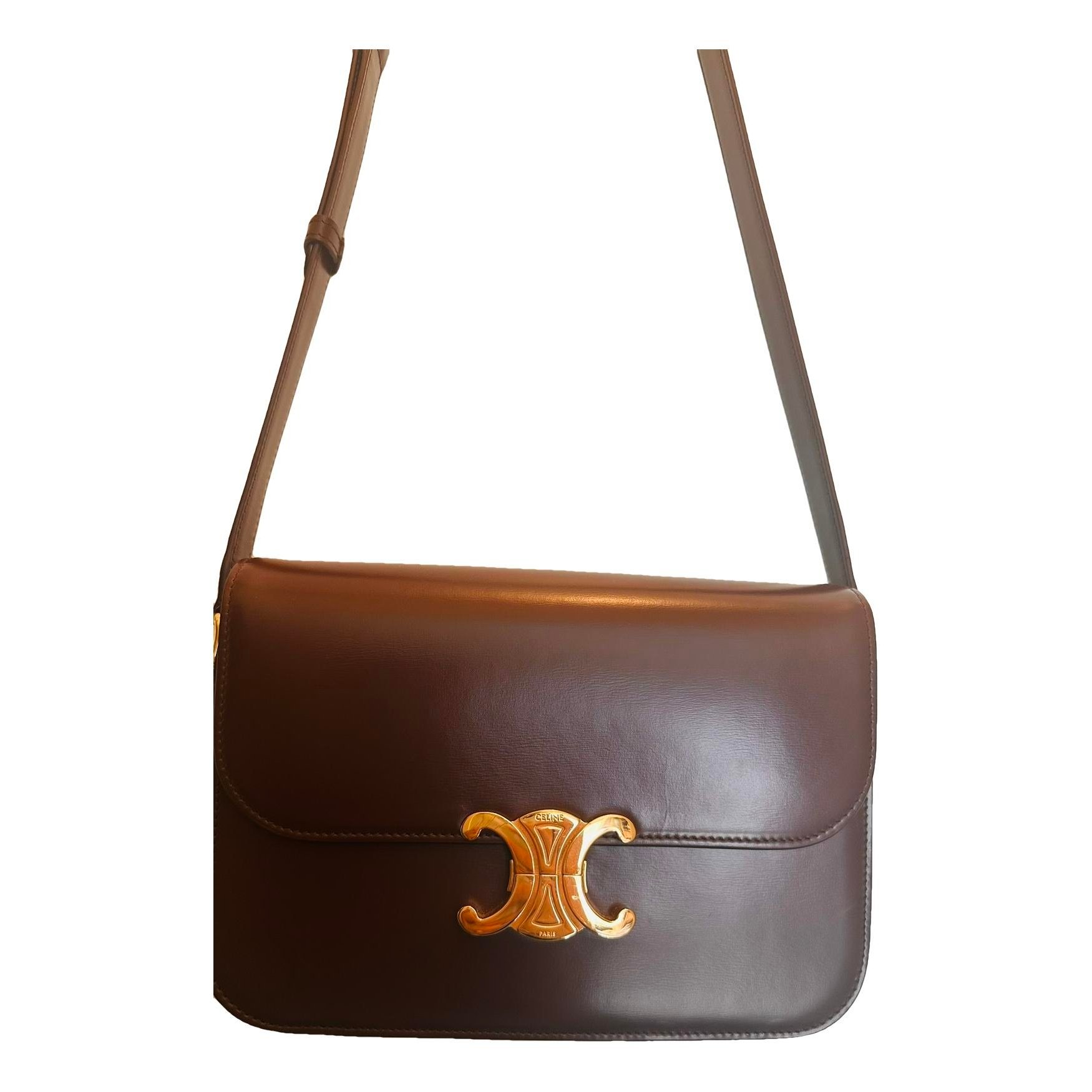 Triomphe patent leather handbag