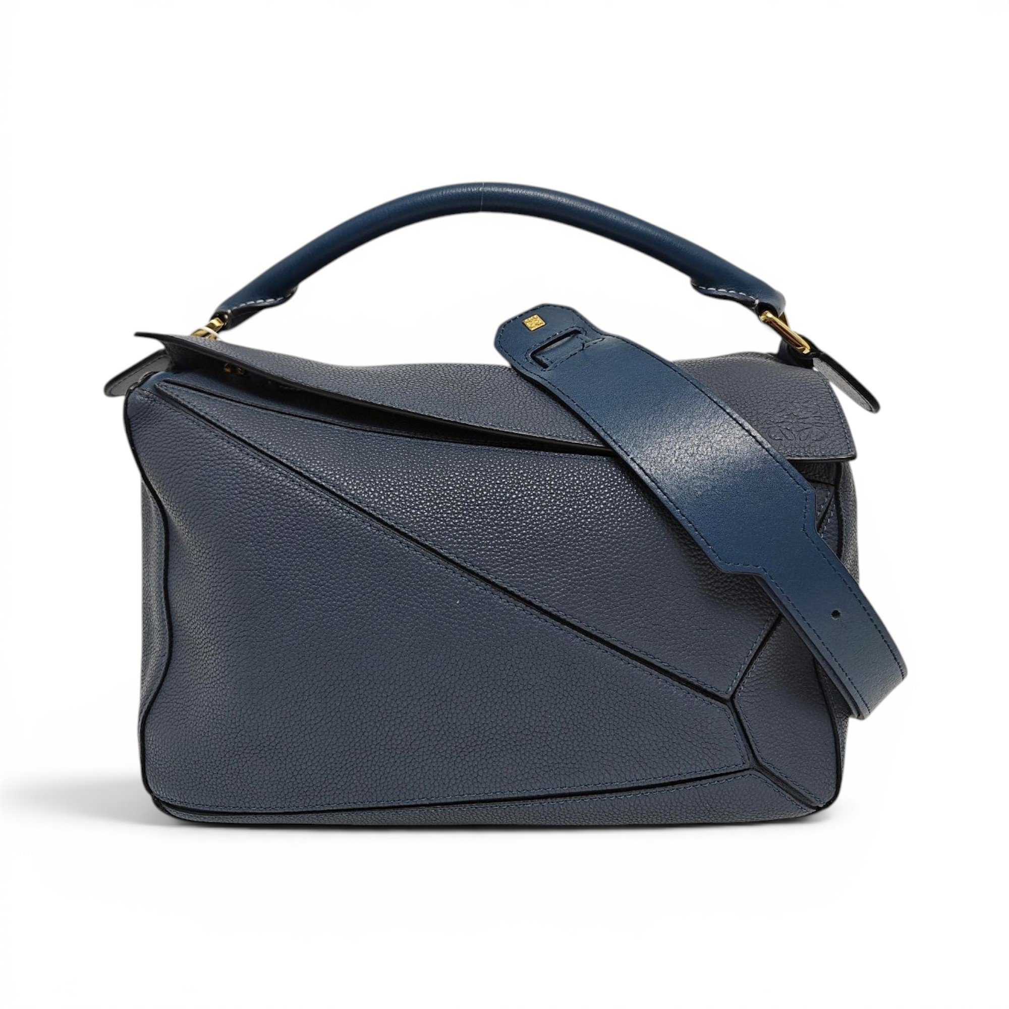 Puzzle leather handbag
