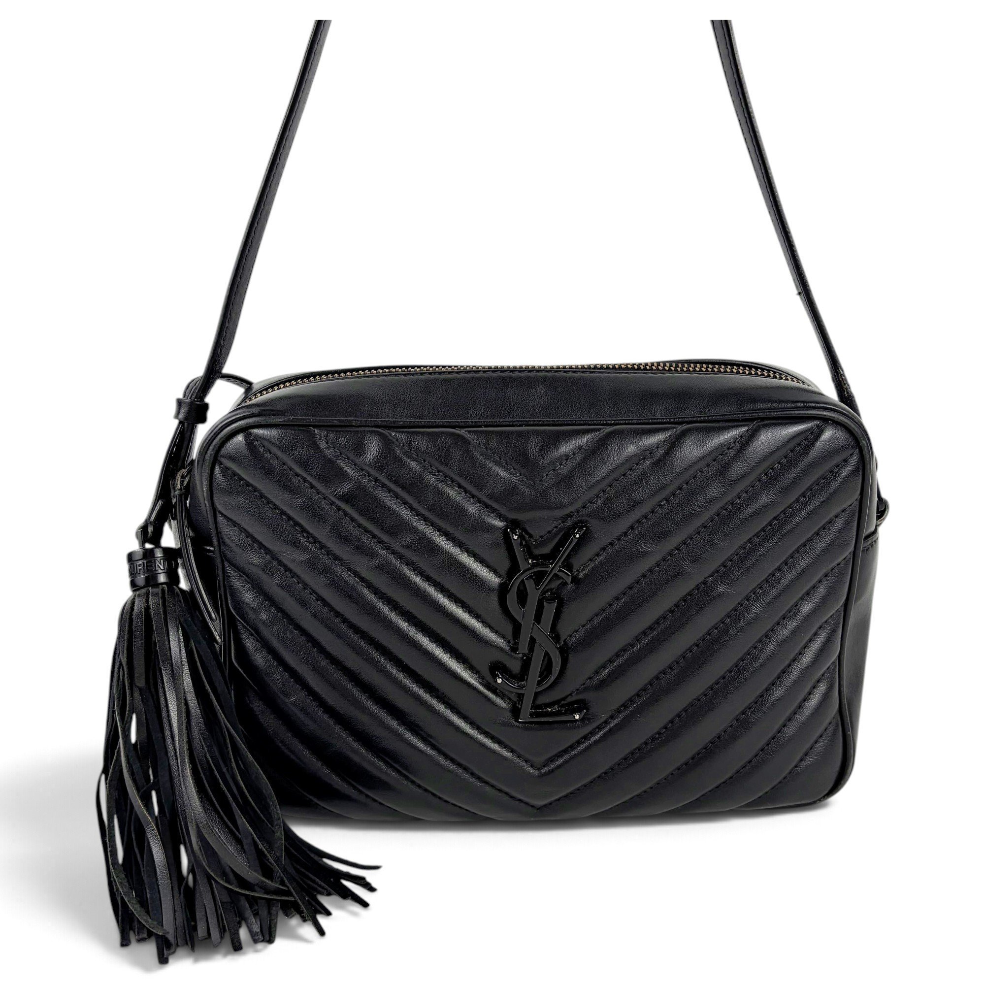 Camera Lou leather crossbody bag